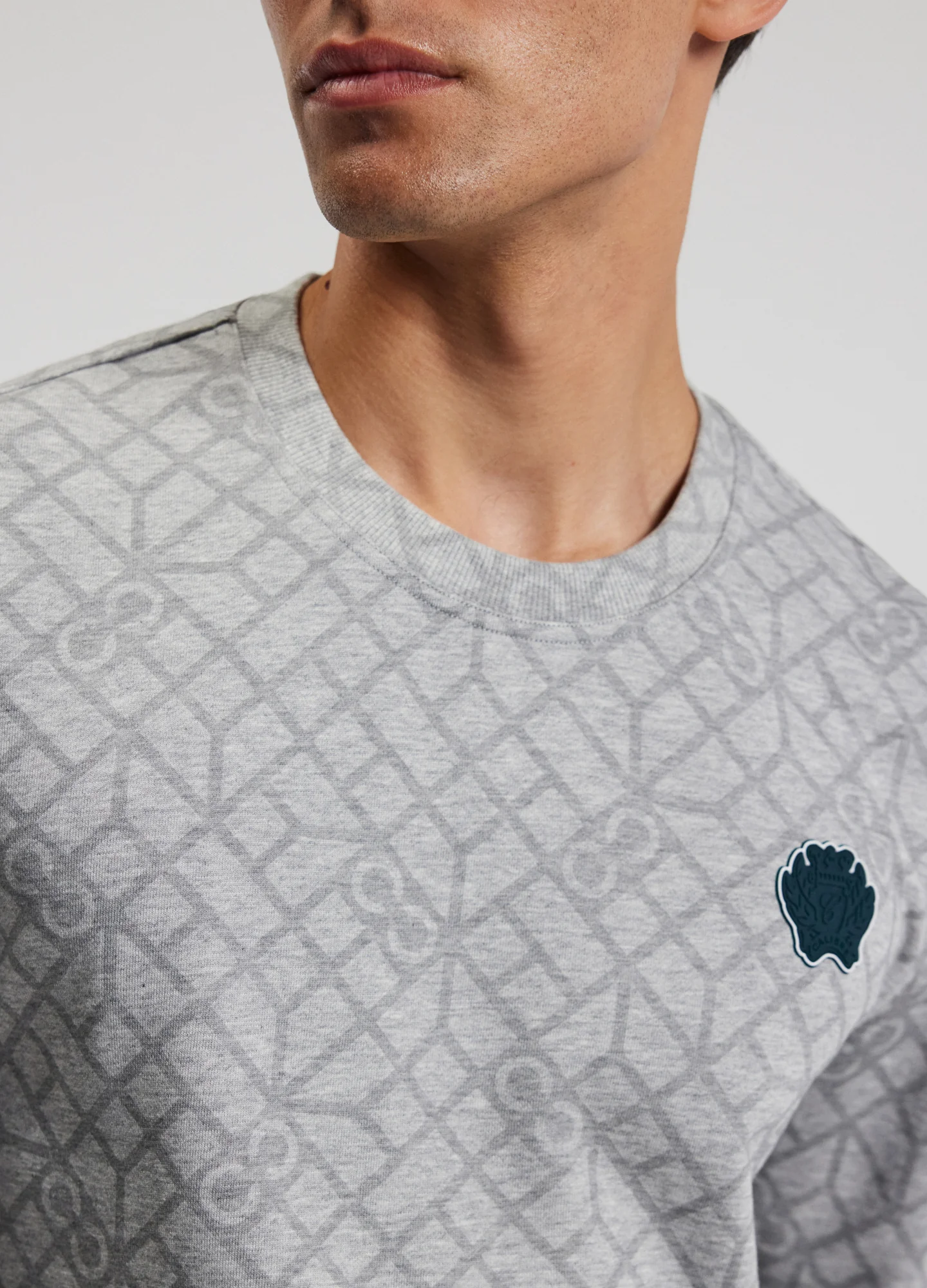 All Over Monogram Sweat Grey Marle - Image 4