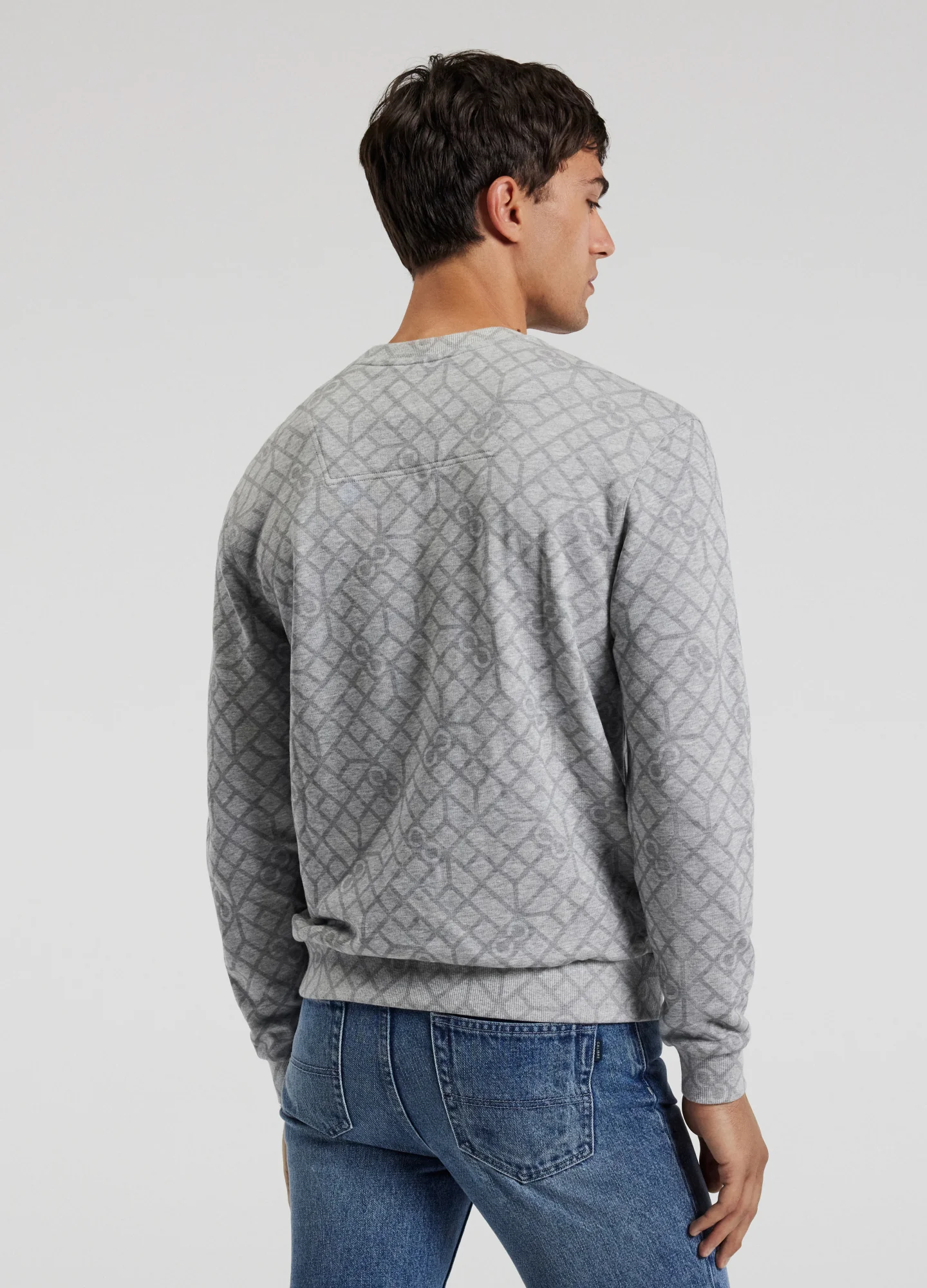 All Over Monogram Sweat Grey Marle - Image 5