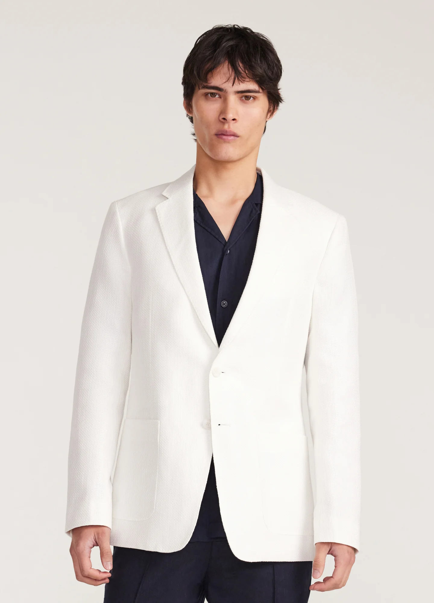 Basketweave Blazer White - Image 3