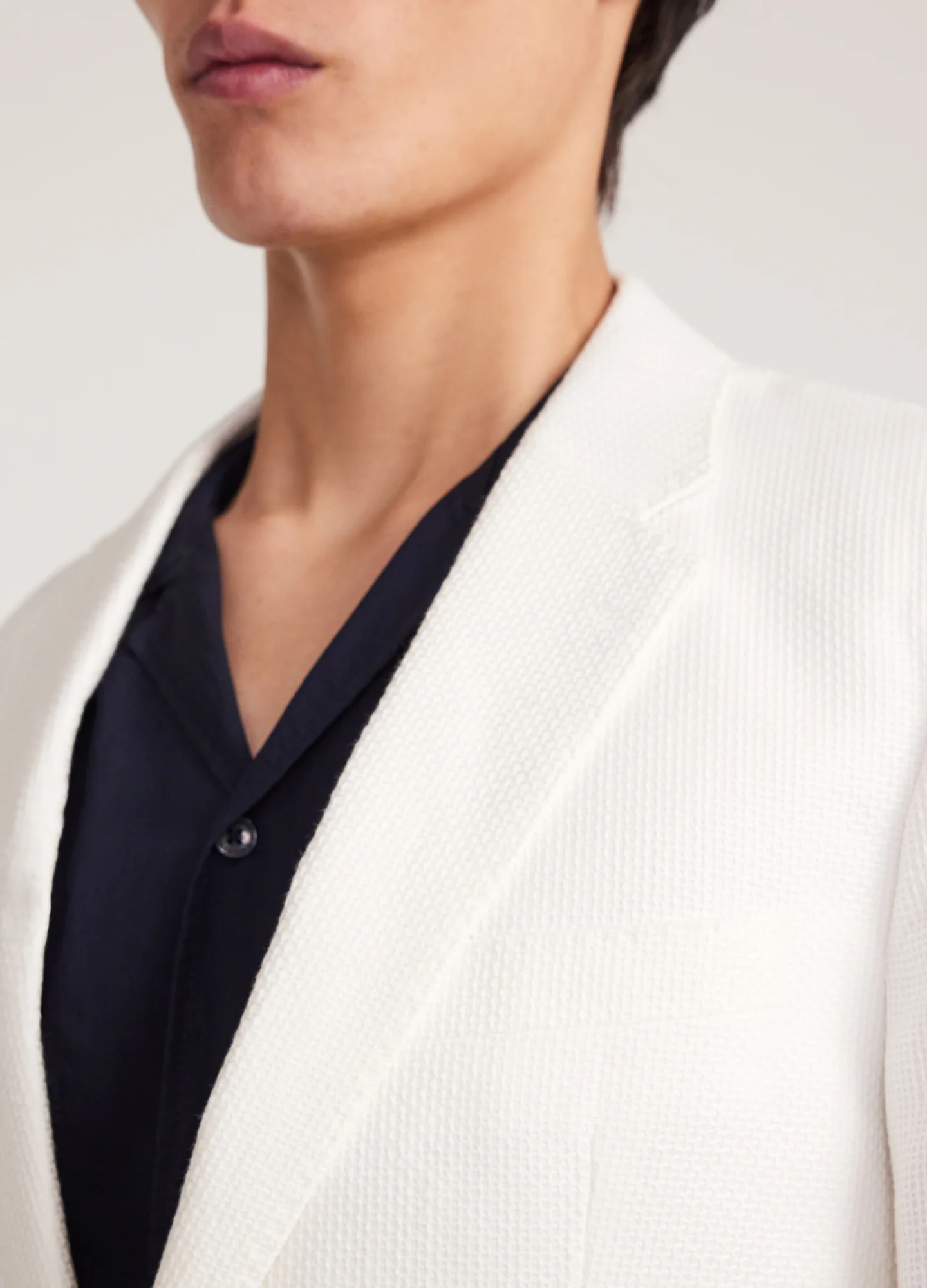 Basketweave Blazer White - Image 4