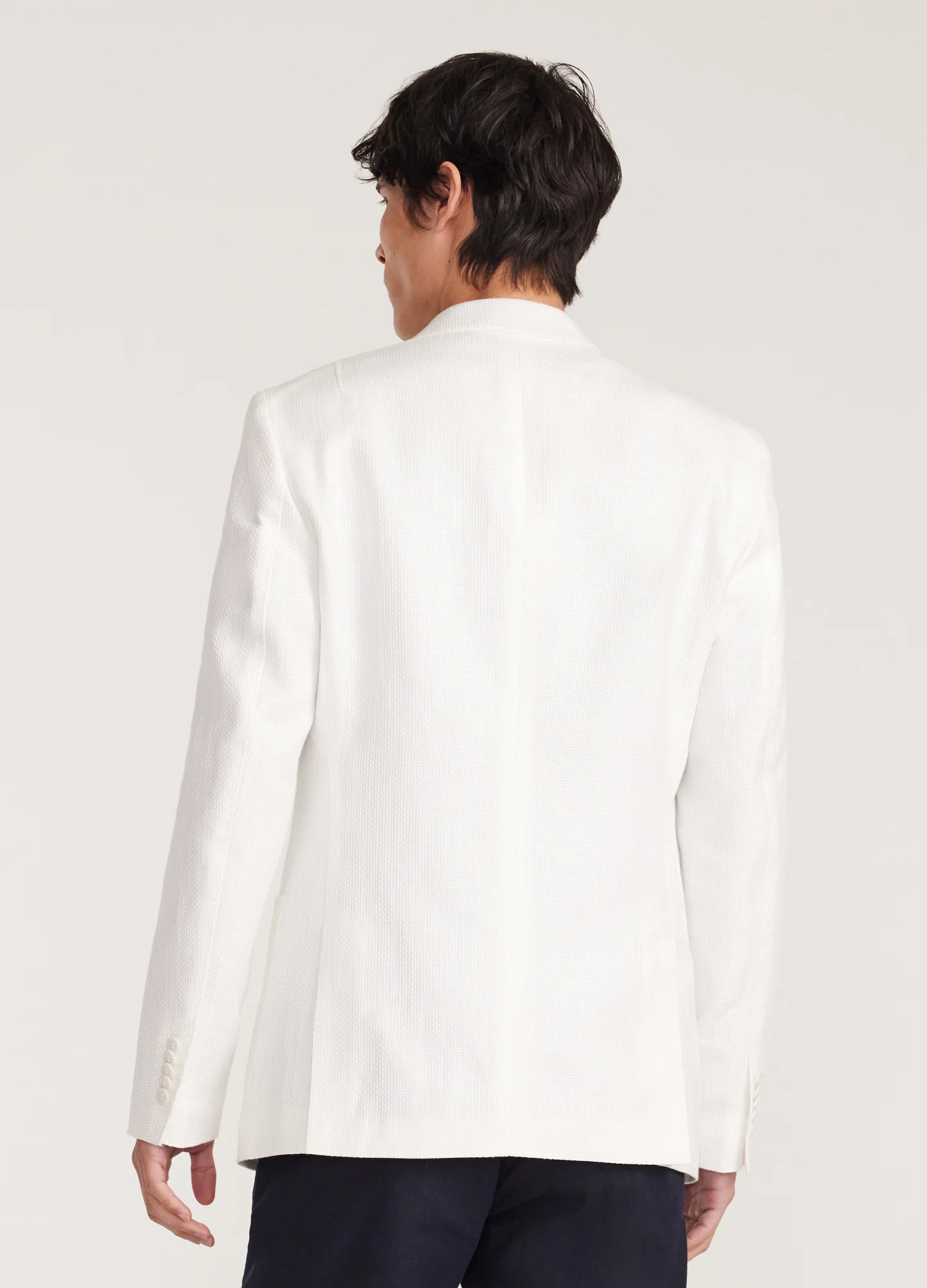 Basketweave Blazer White - Image 5