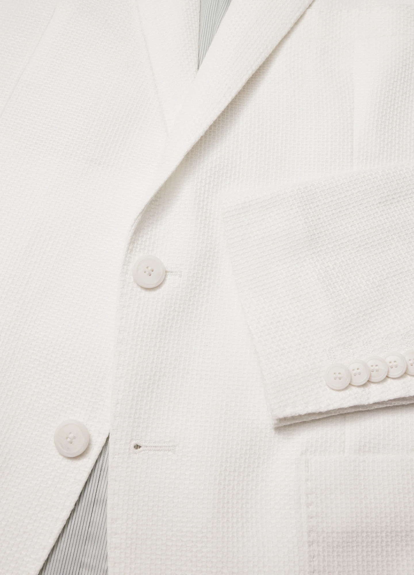 Basketweave Blazer White - Image 6