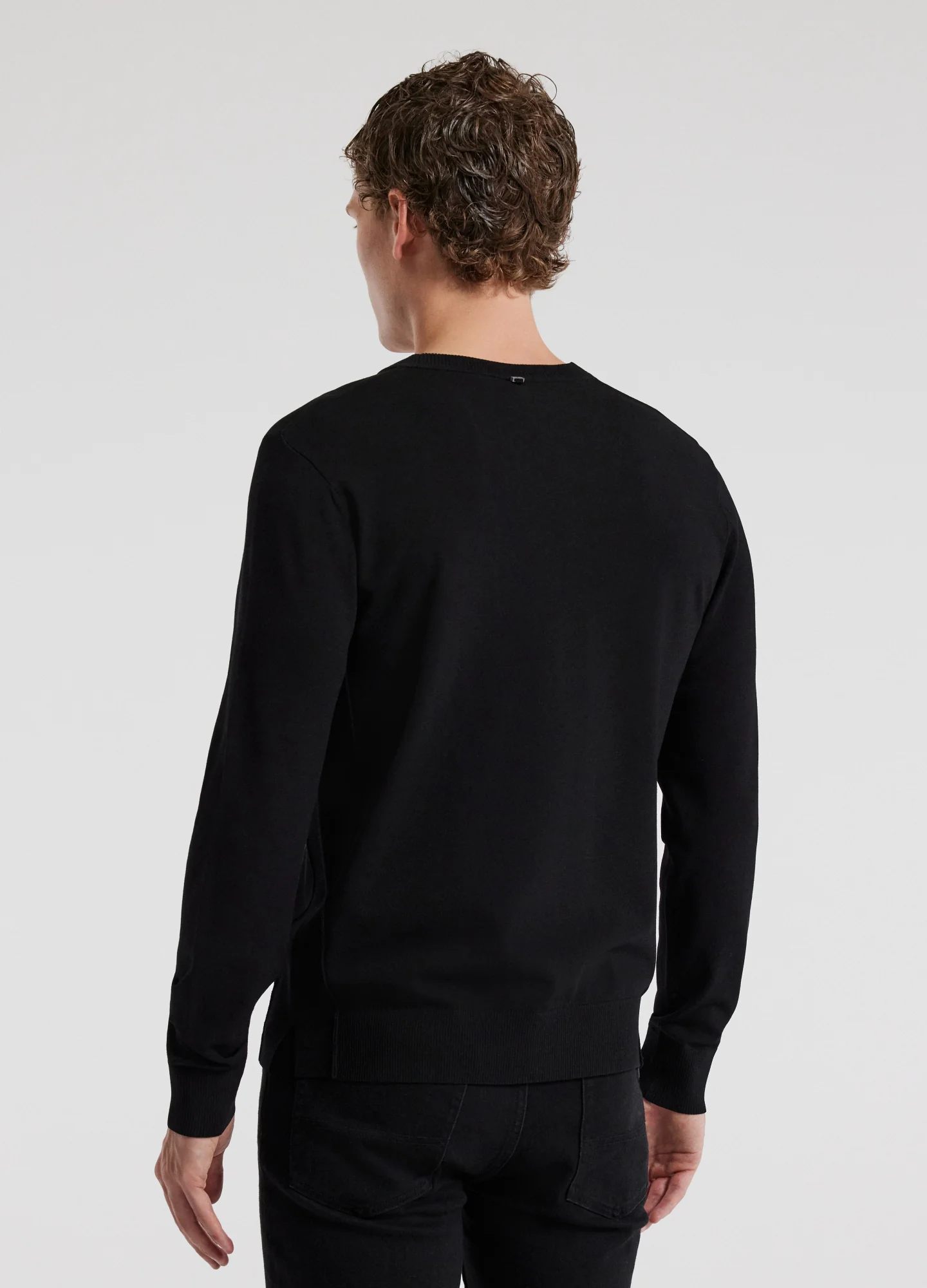 Bonded Stripe Sweater Black - Image 5