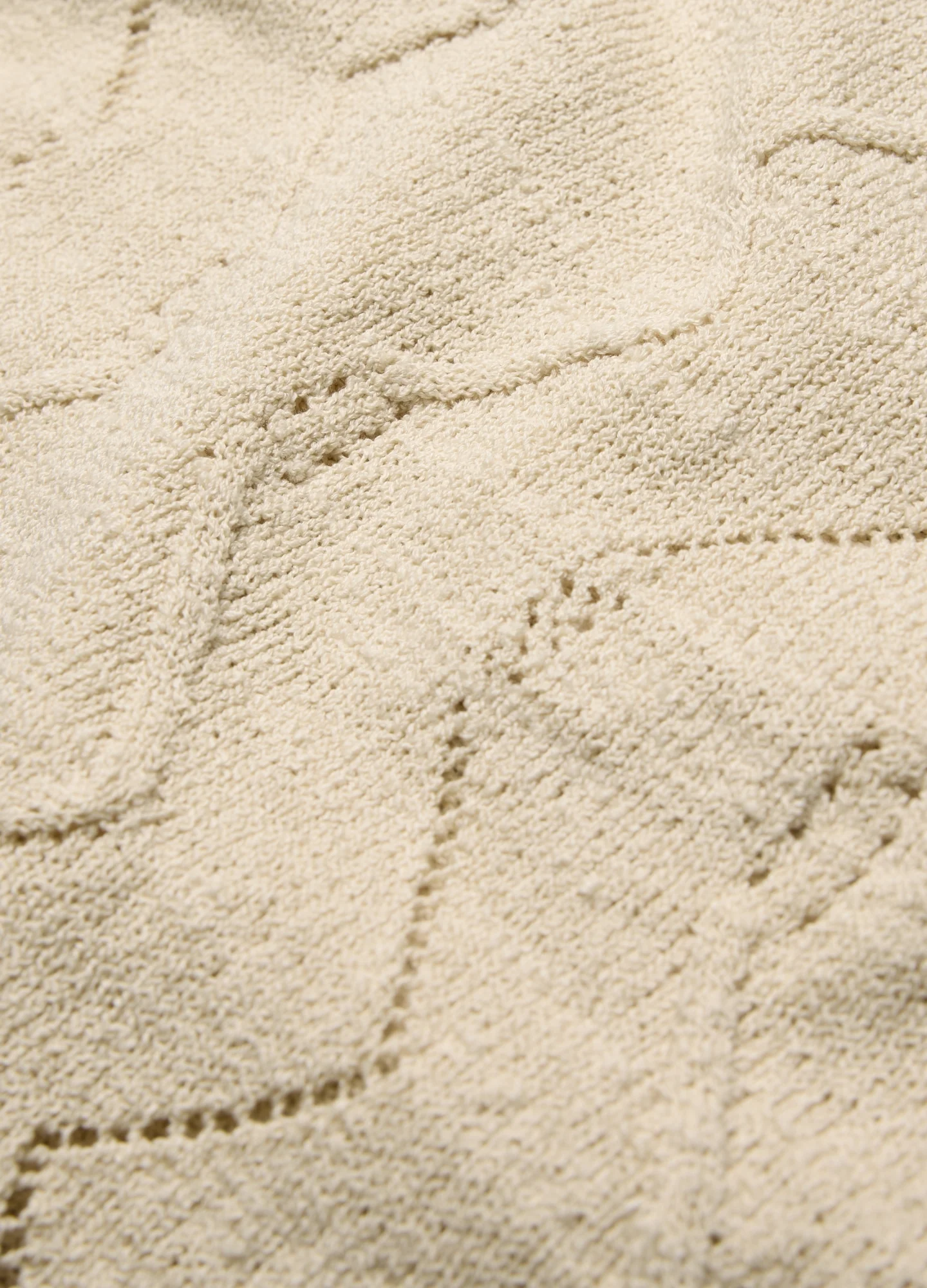 Bouclé Open Neck Polo Biscuit - Image 6