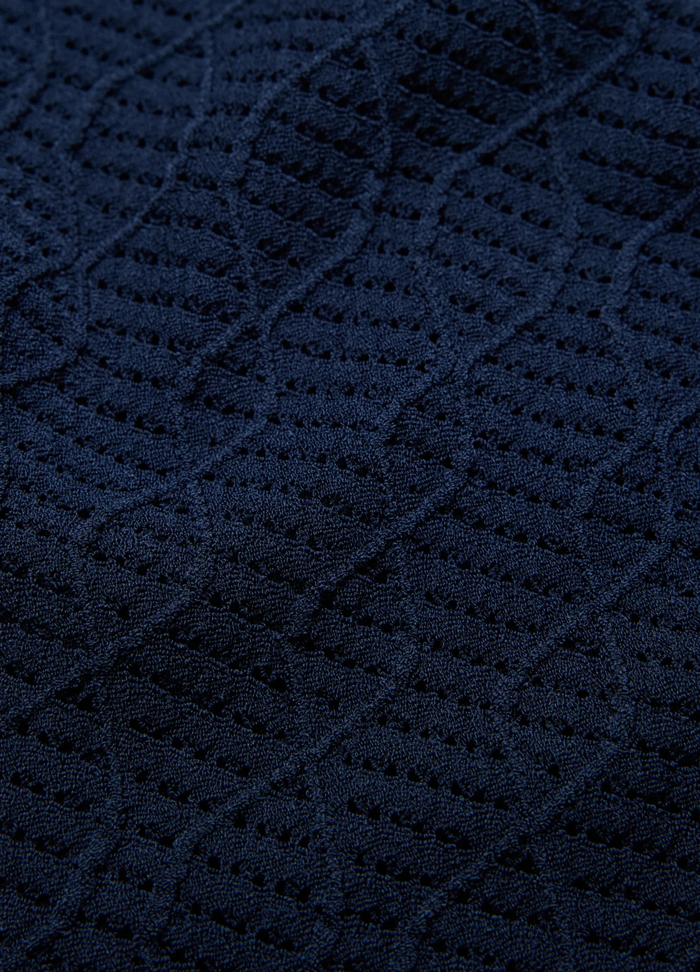 Cable Short Sleeve Knit Shirt Royal Blue - Image 6
