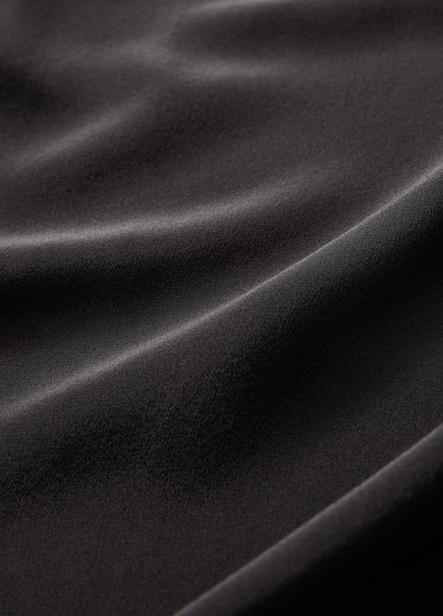 Camp Collar Silk Shirt Black - Image 6