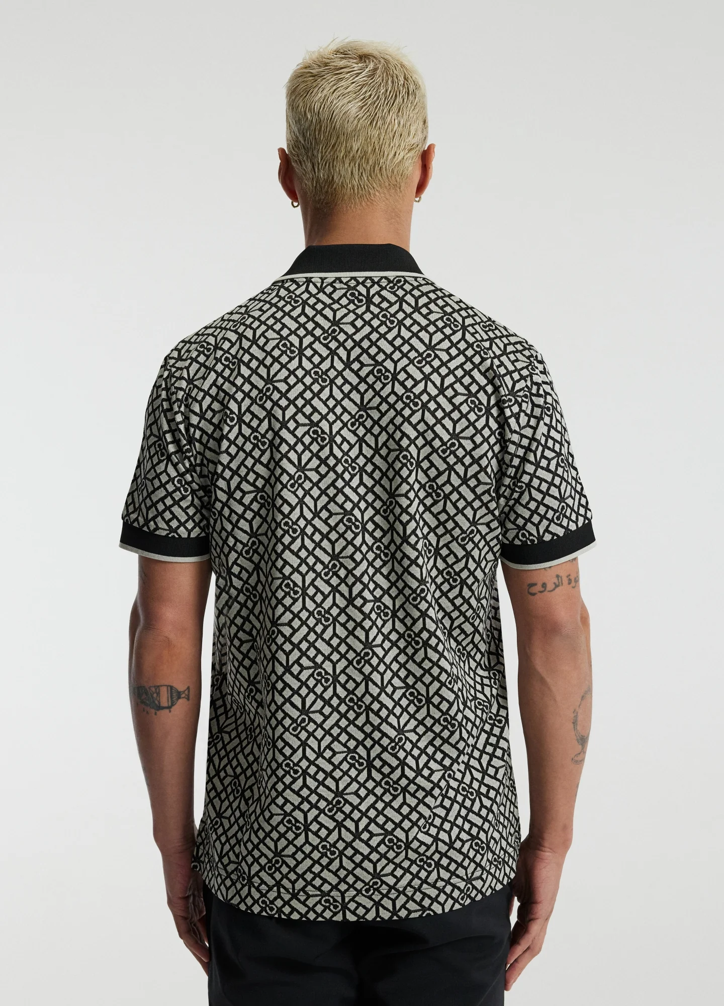 Chest Panel Jacquard Polo Wine - Image 5