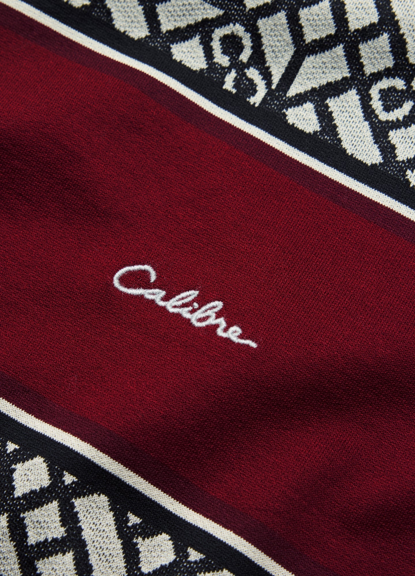 Chest Panel Jacquard Polo Wine - Image 6