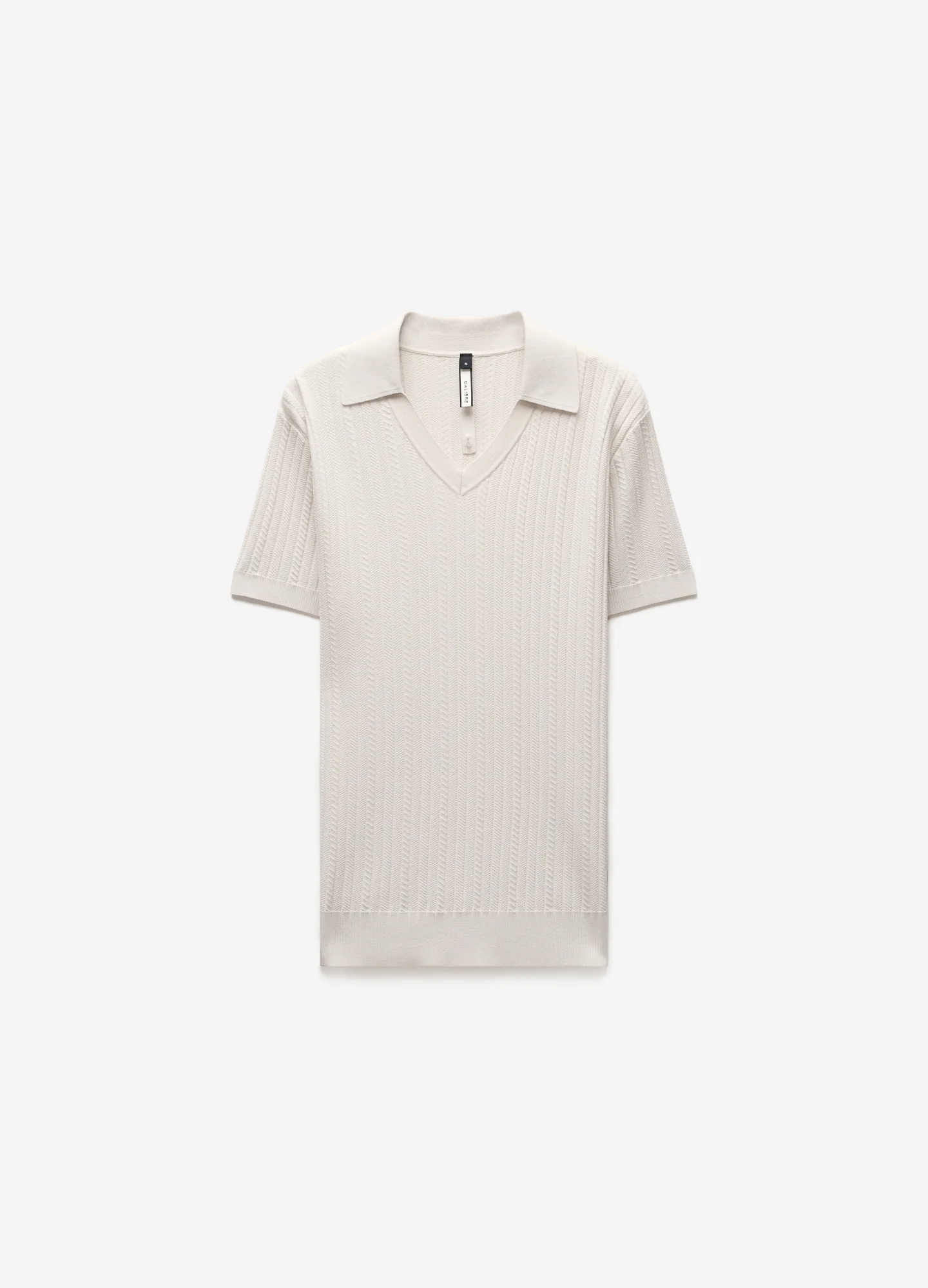 Collared Technical Knit Polo Parchment