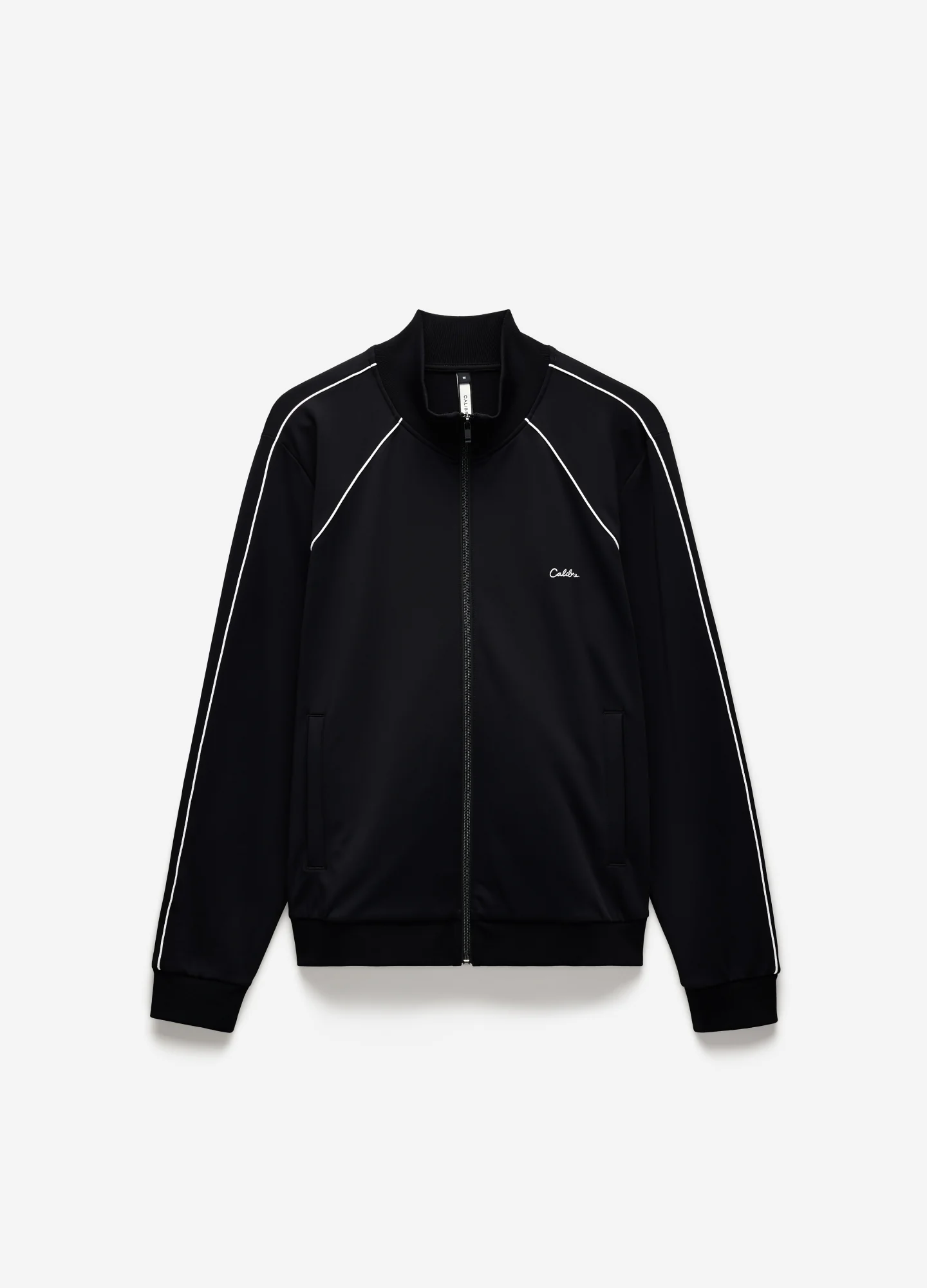 Contrast Jersey Track Jacket Black