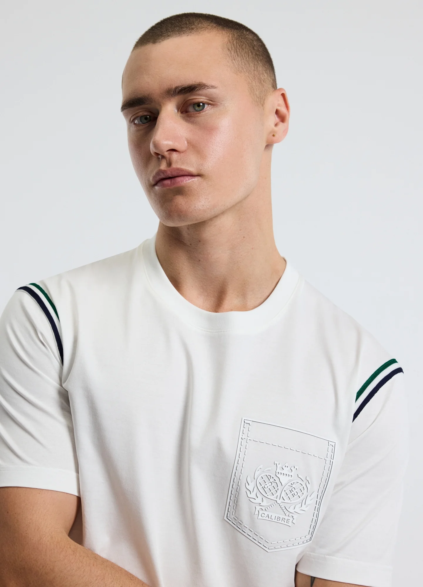Contrast Trim T-shirt Off White - Image 4