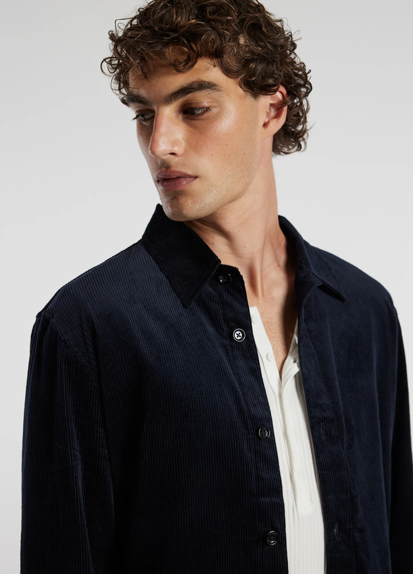 Cord Shirt Navy - Image 4