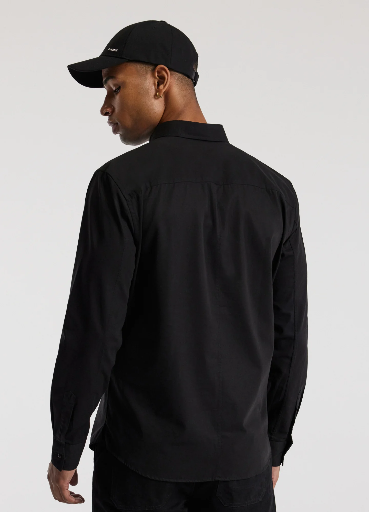 Cotton Double Pocket Shirt Black - Image 5