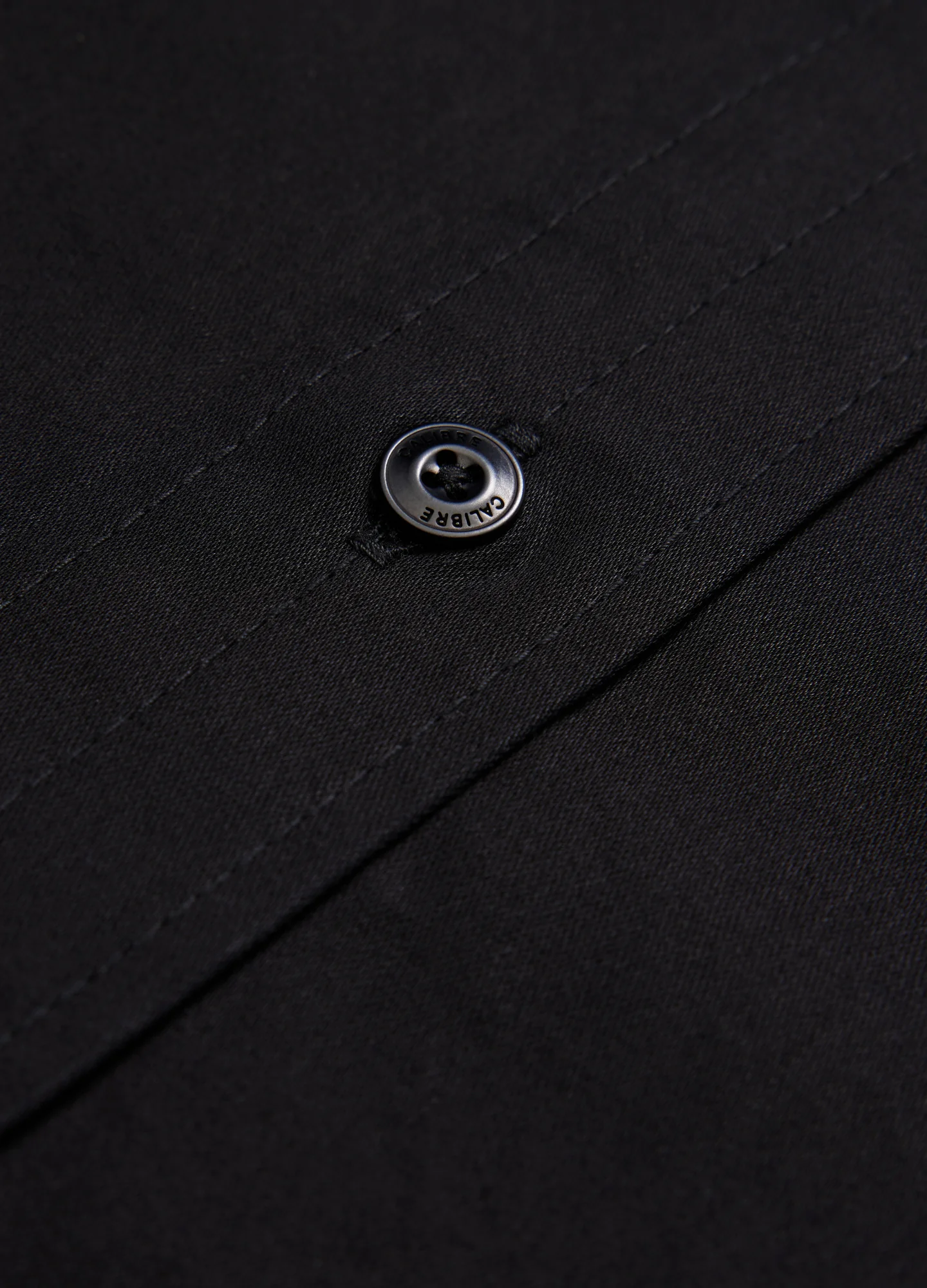 Cotton Double Pocket Shirt Black - Image 6