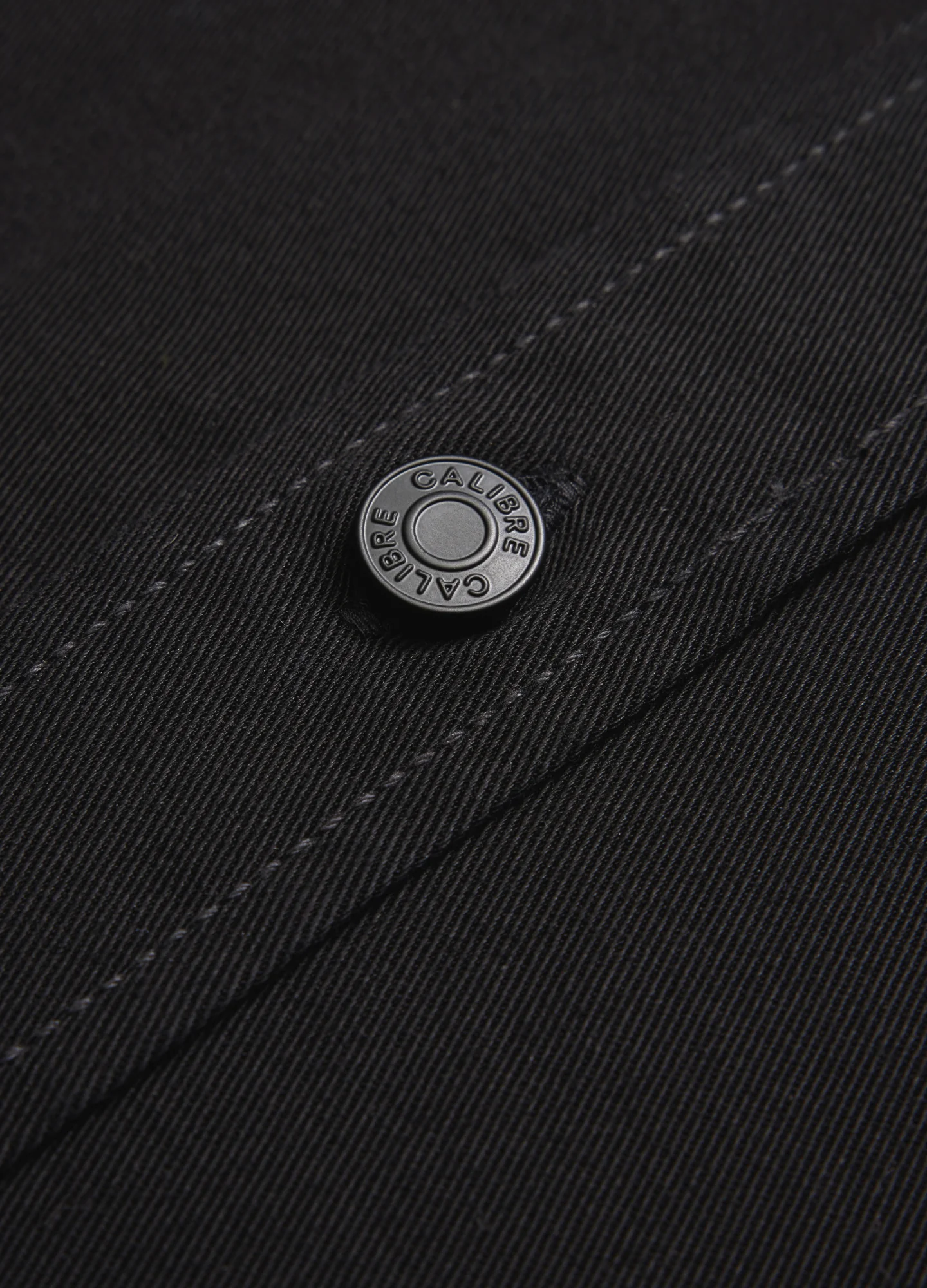 Cotton Double Pocket Shirt Black - Image 7