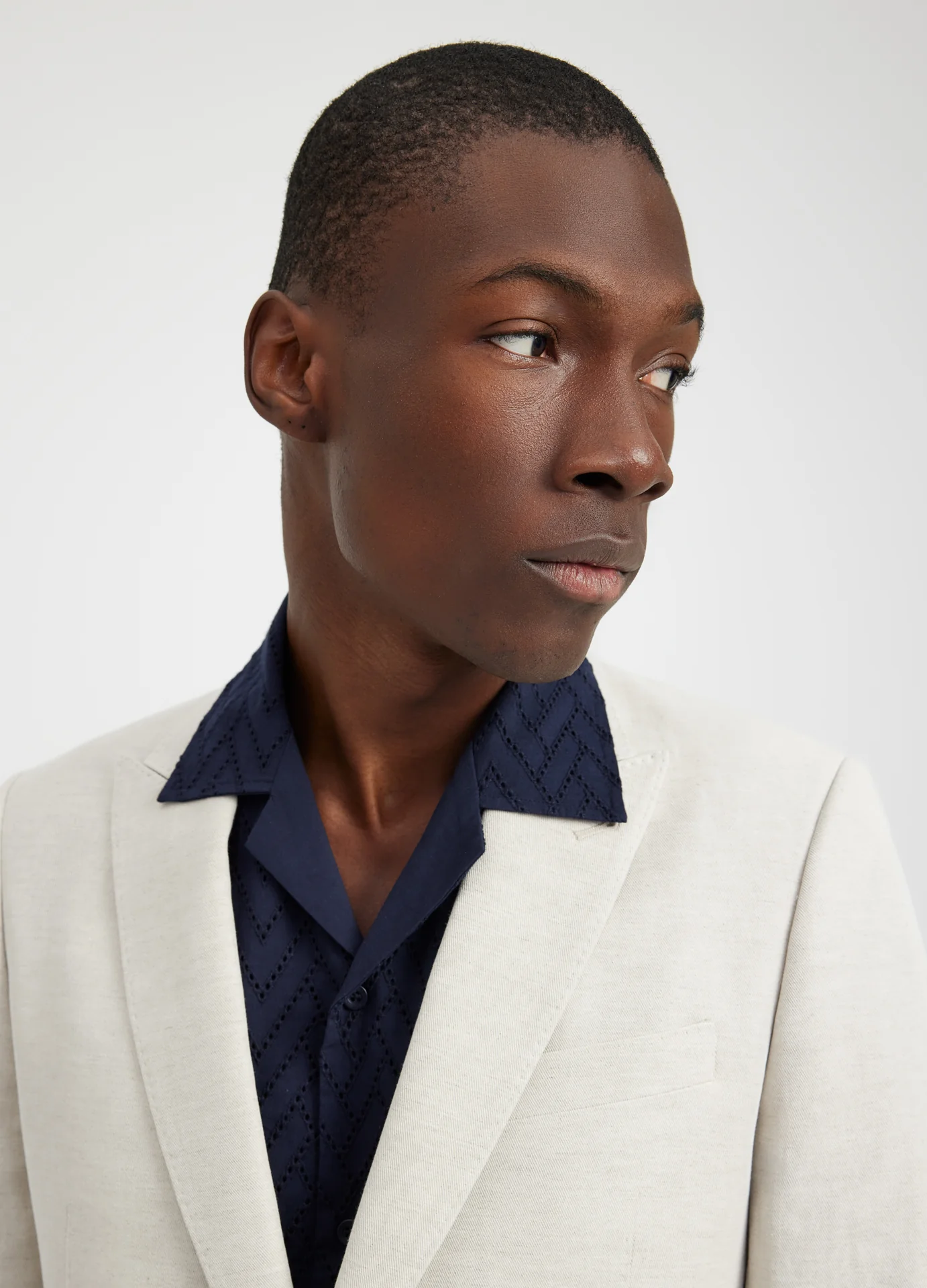 Linen Cotton Twill Suit Jacket Natural - Image 7