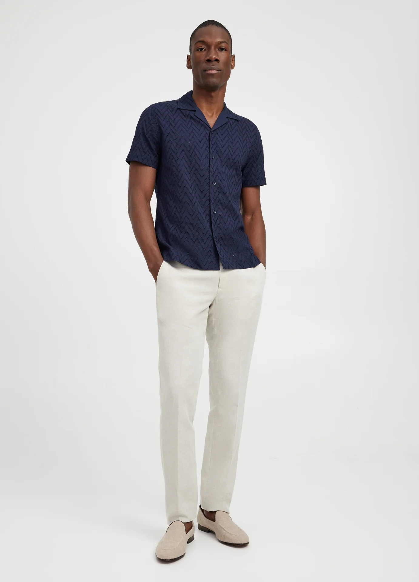 Linen Cotton Twill Suit Pants Natural - Image 6