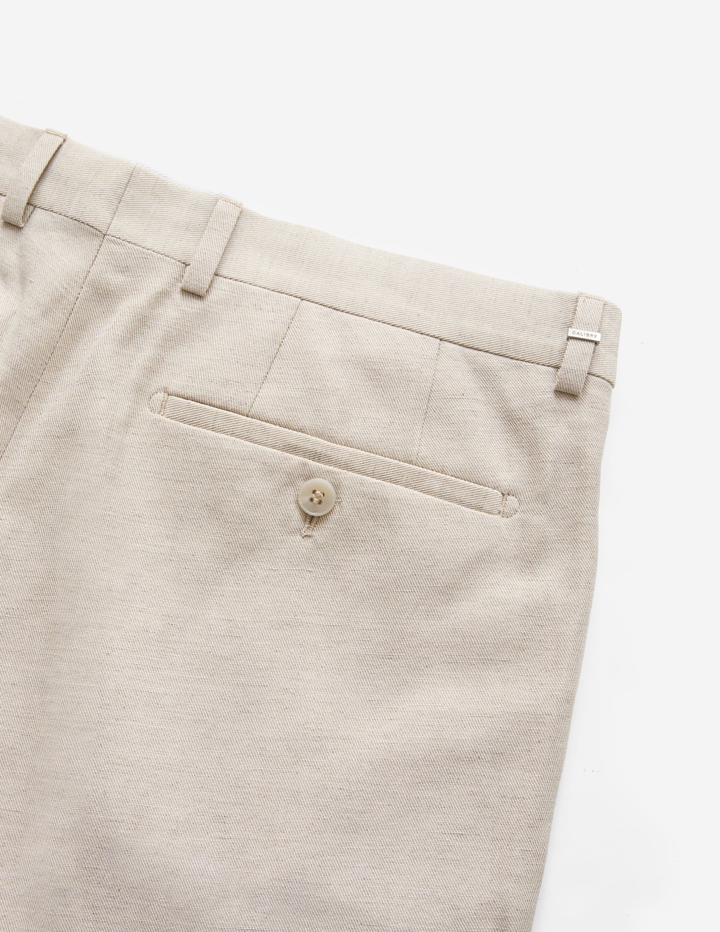 Linen Cotton Twill Suit Pants Natural - Image 7