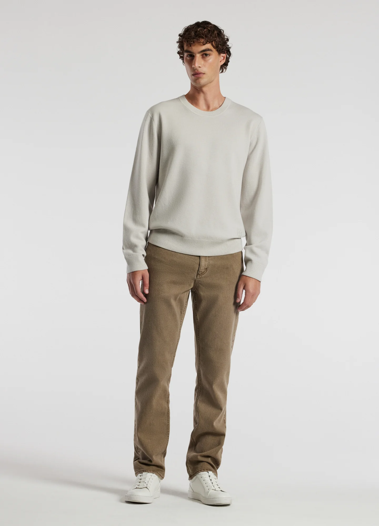 Crew Neck Merino Sweater Salt - Image 2