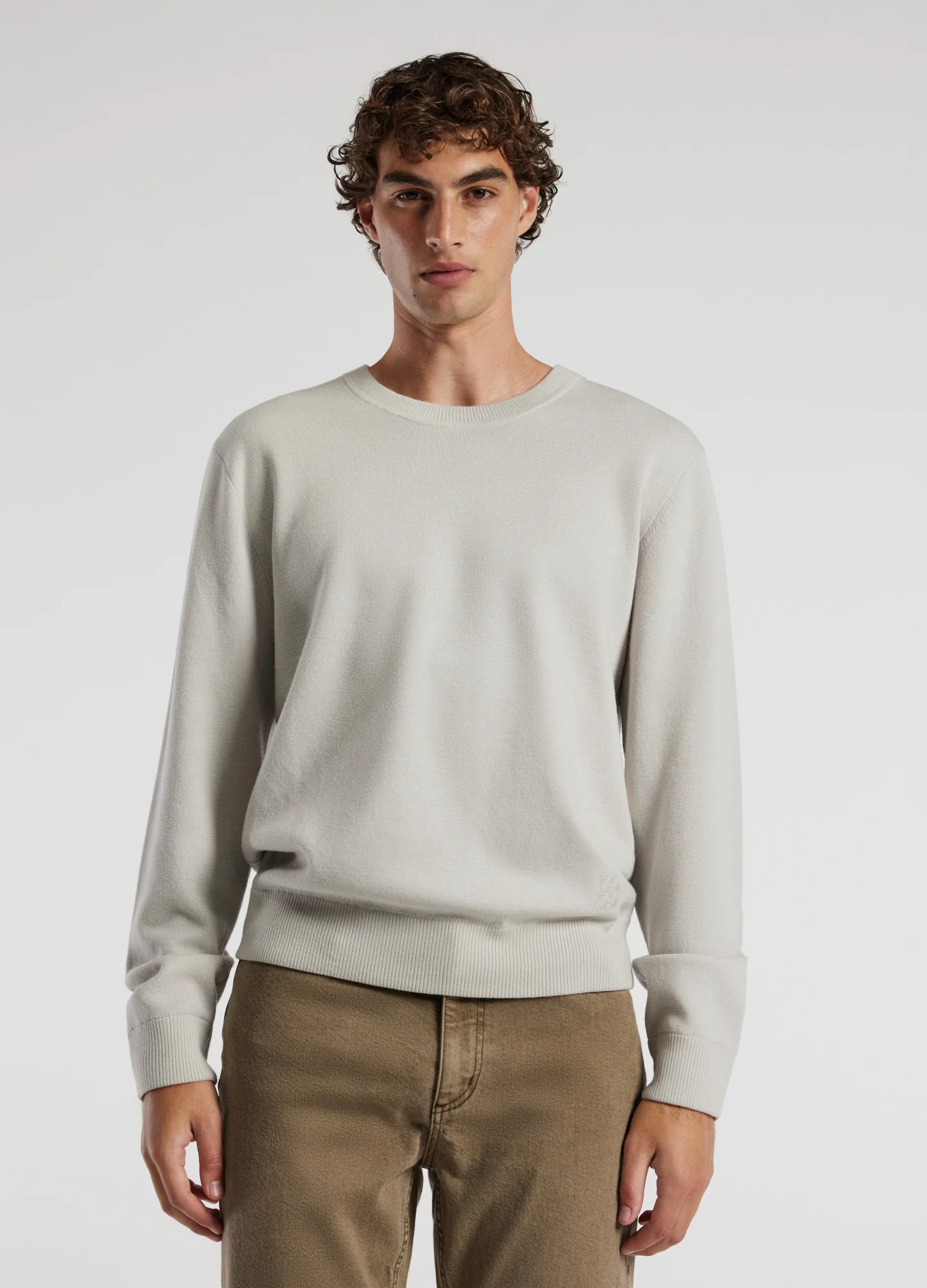 Crew Neck Merino Sweater Salt - Image 3