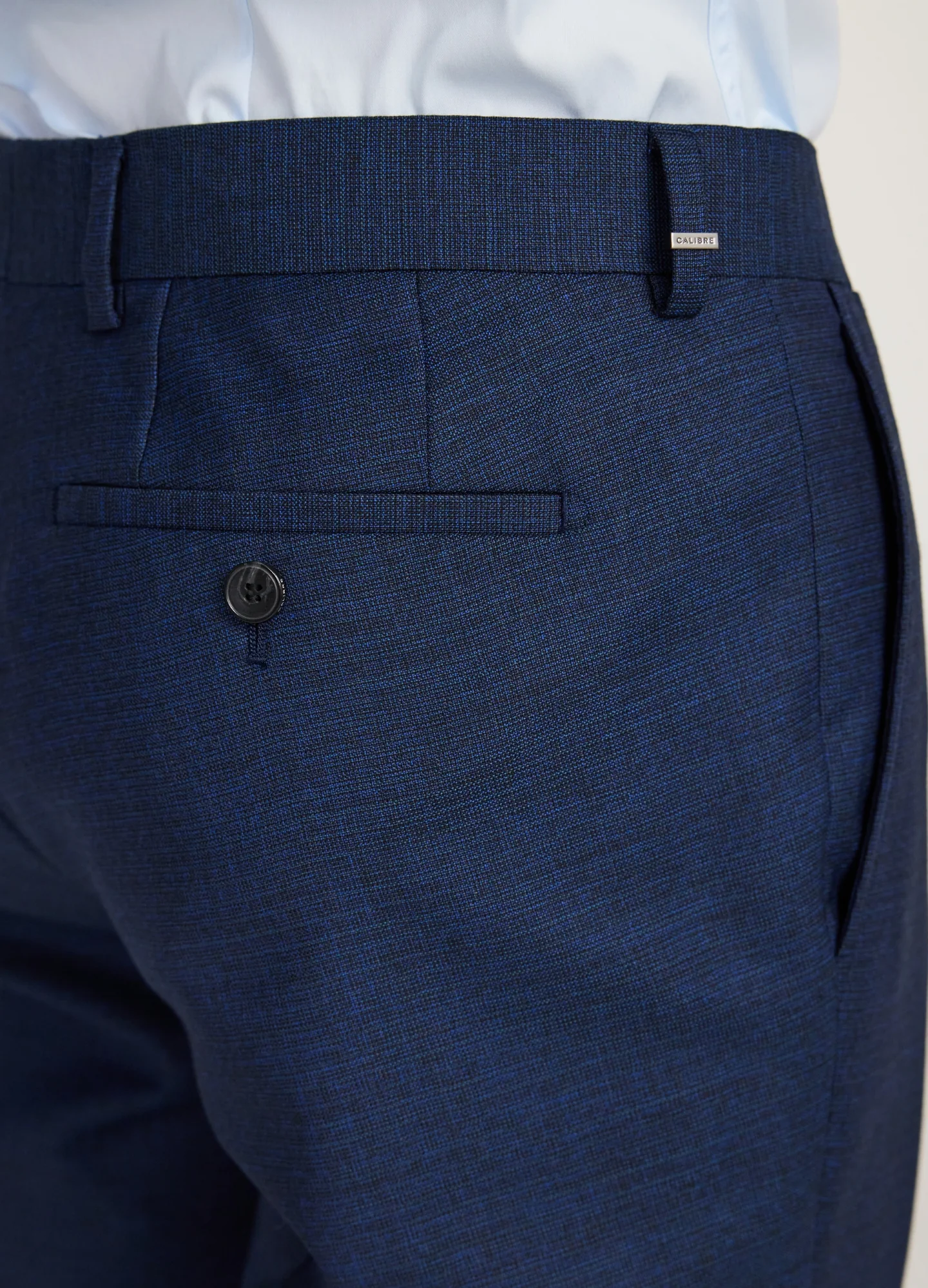 Crosshatch Suit Pants Dark Teal - Image 4