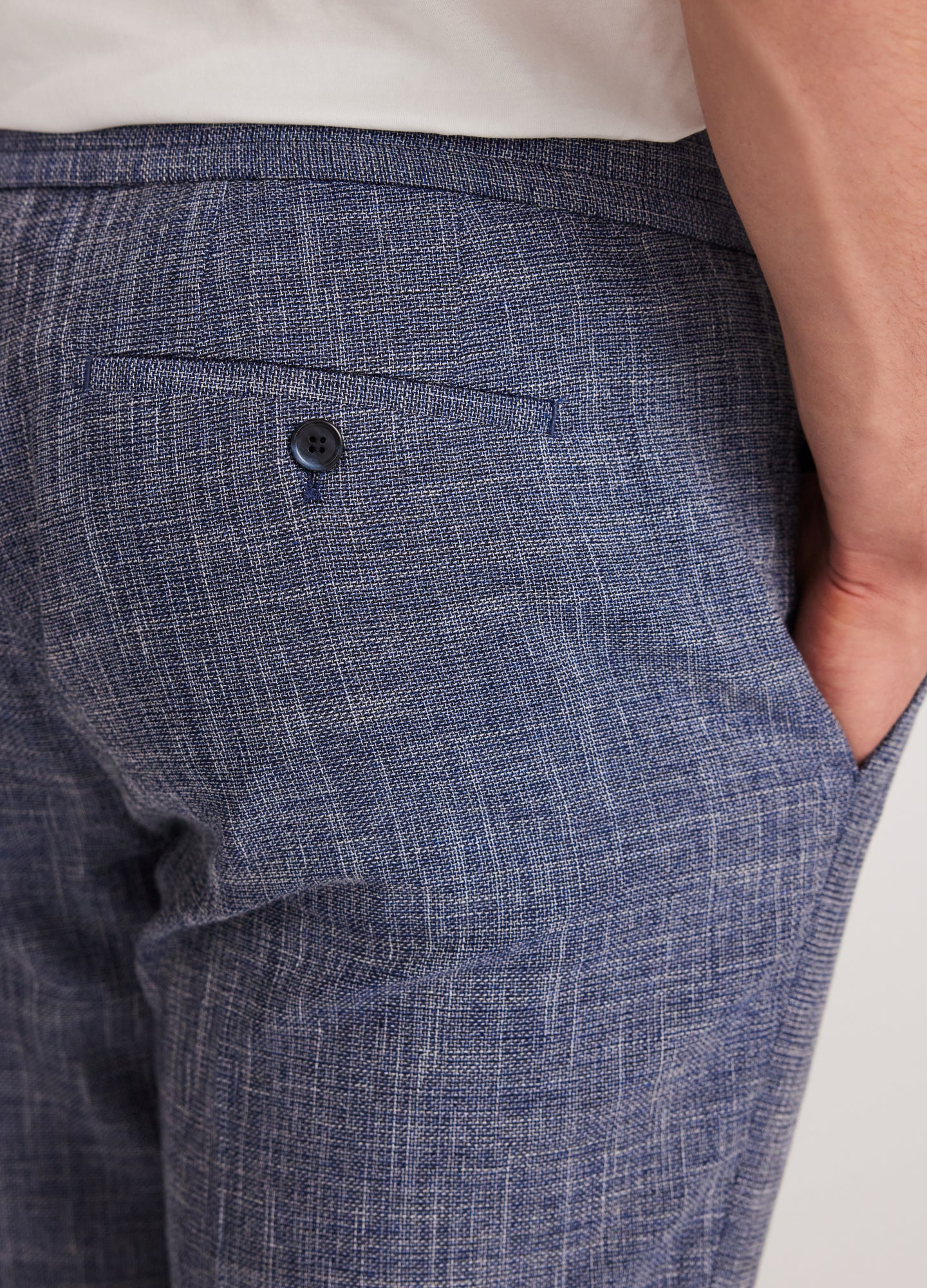 Crossweave Suit Pants Blue - Image 4