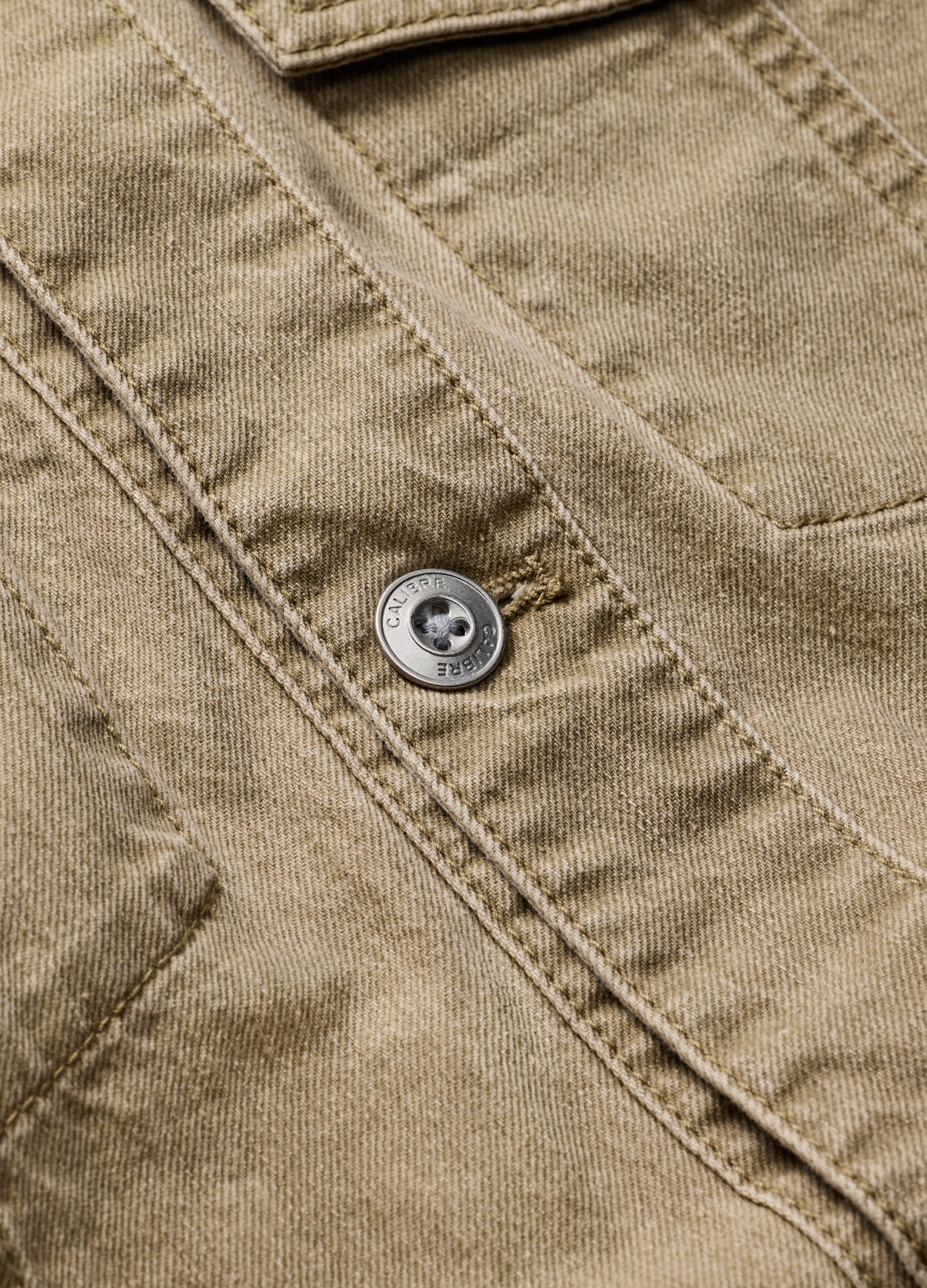 Denim Shirt Jacket Putty - Image 6