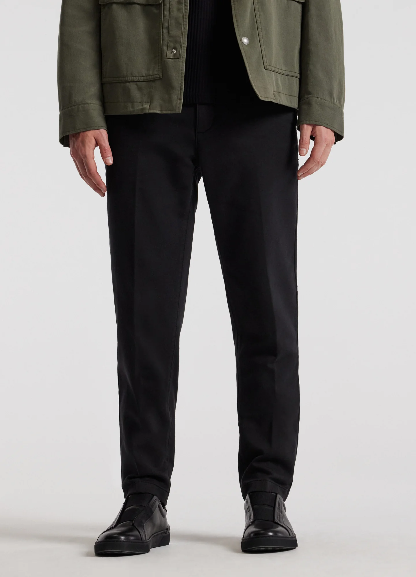 Dobby Denim Drawstring Pants Black - Image 3