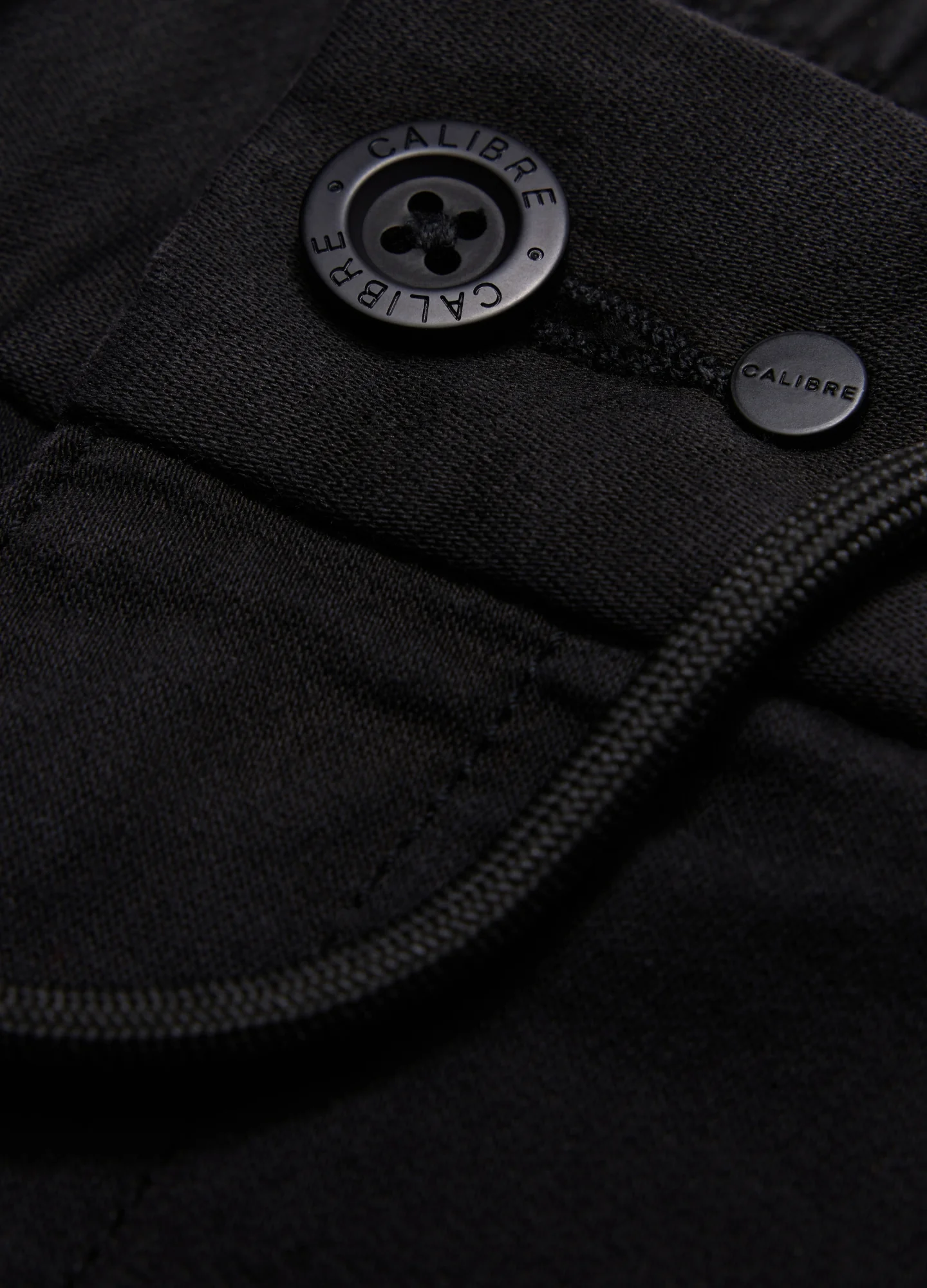 Dobby Denim Drawstring Pants Black - Image 6