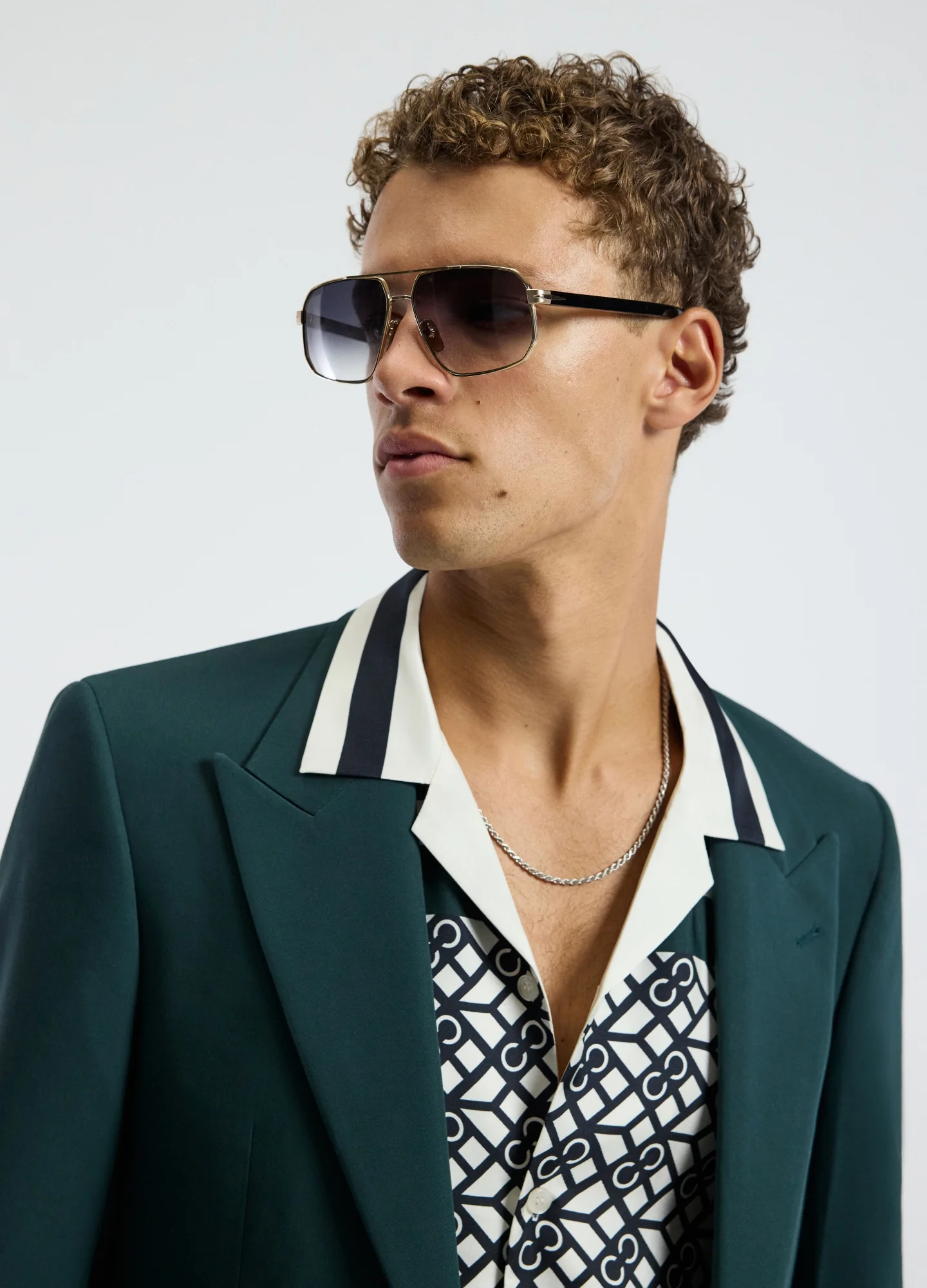 Double Crepe Suit Jacket Hunter Green - Image 4