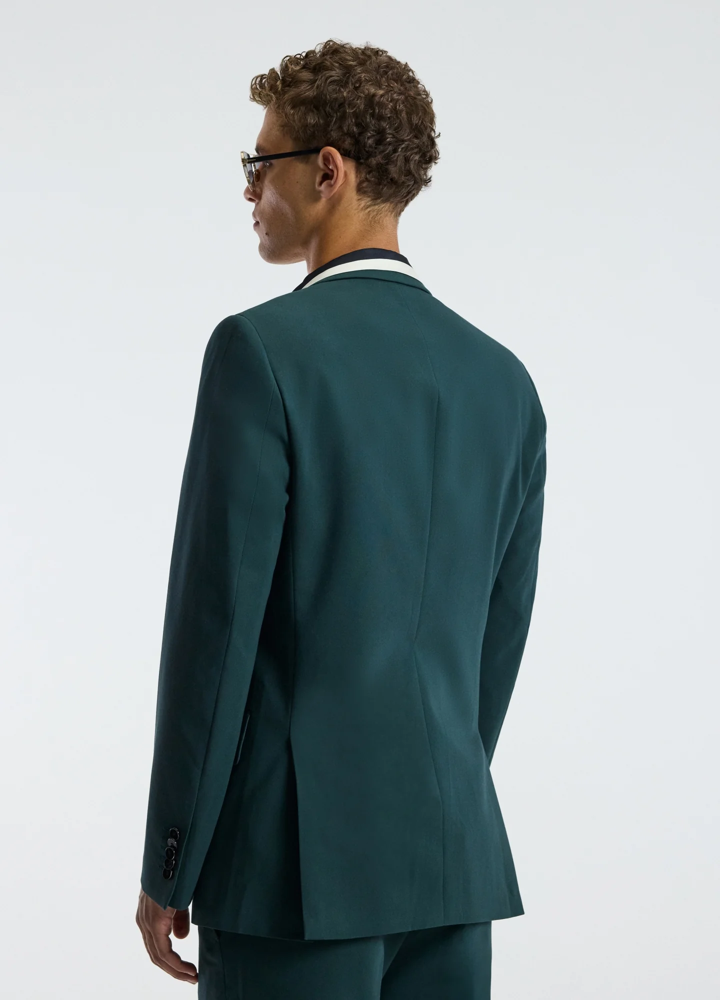 Double Crepe Suit Jacket Hunter Green - Image 5