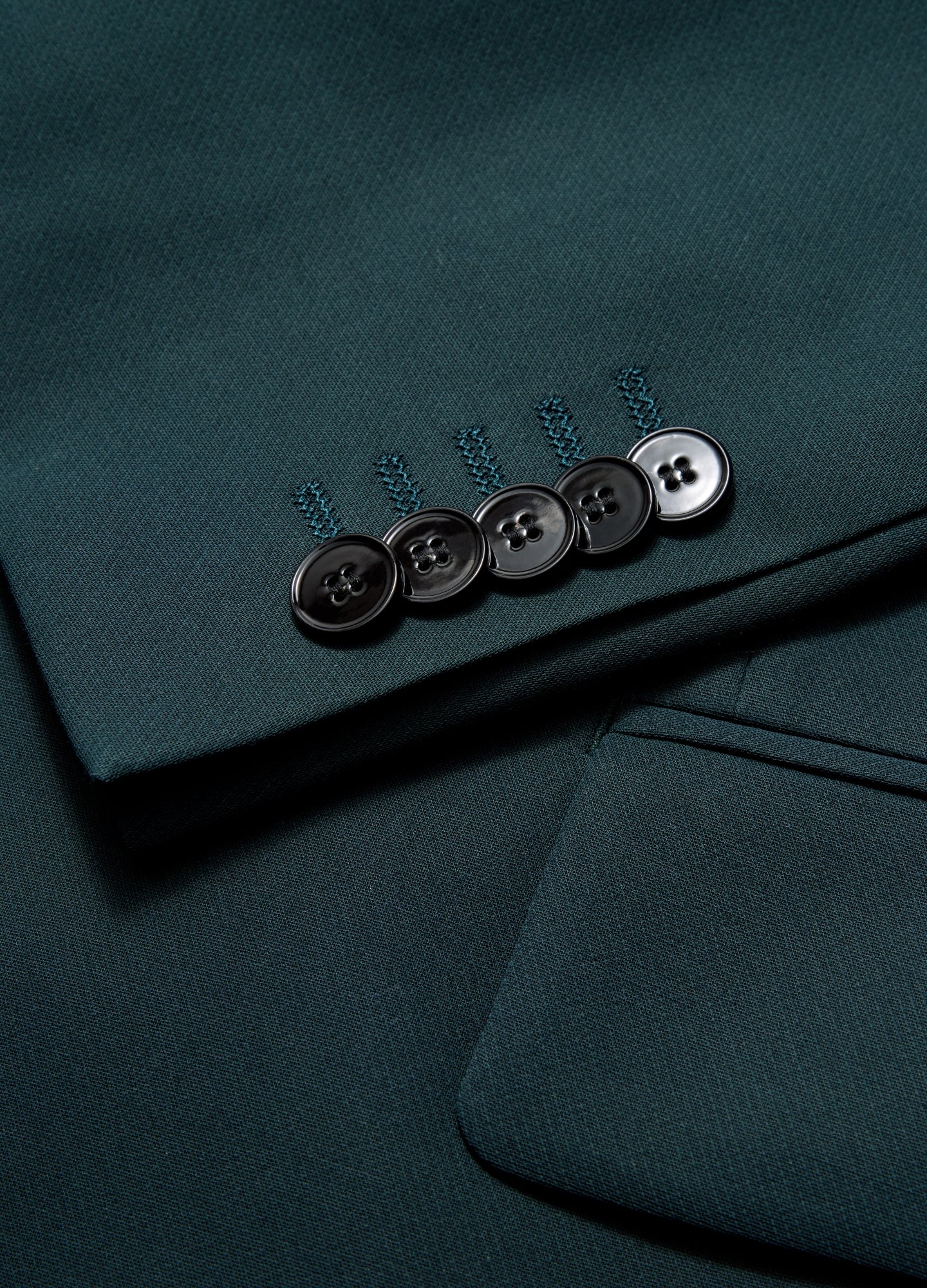 Double Crepe Suit Jacket Hunter Green - Image 6