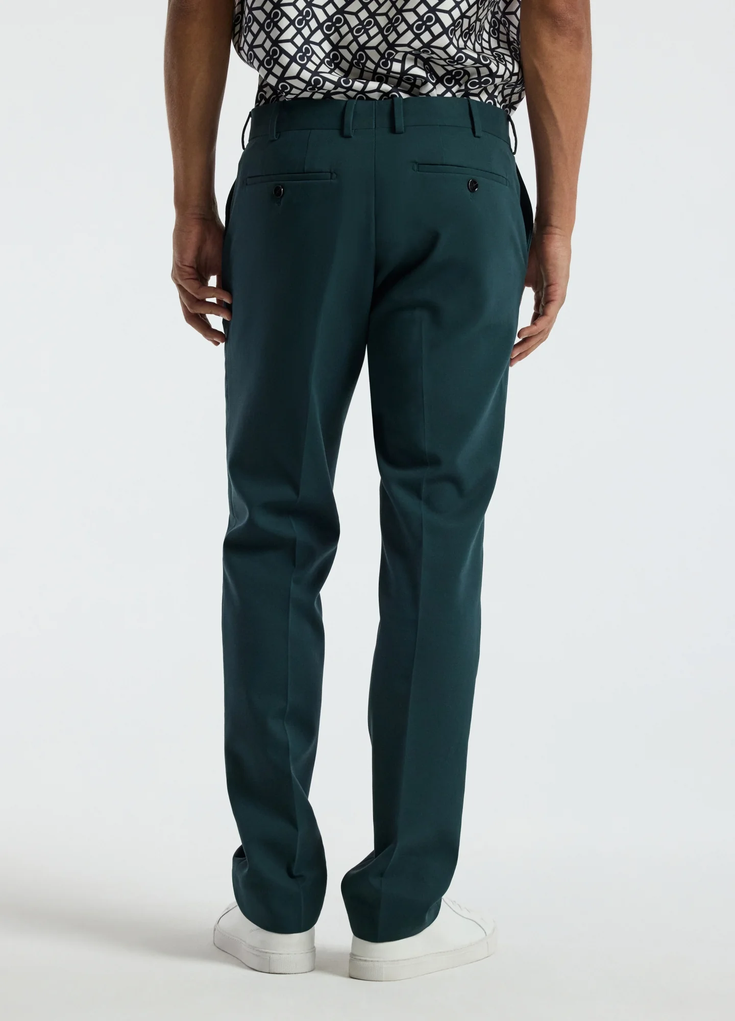 Double Crepe Suit Pants Hunter Green - Image 5