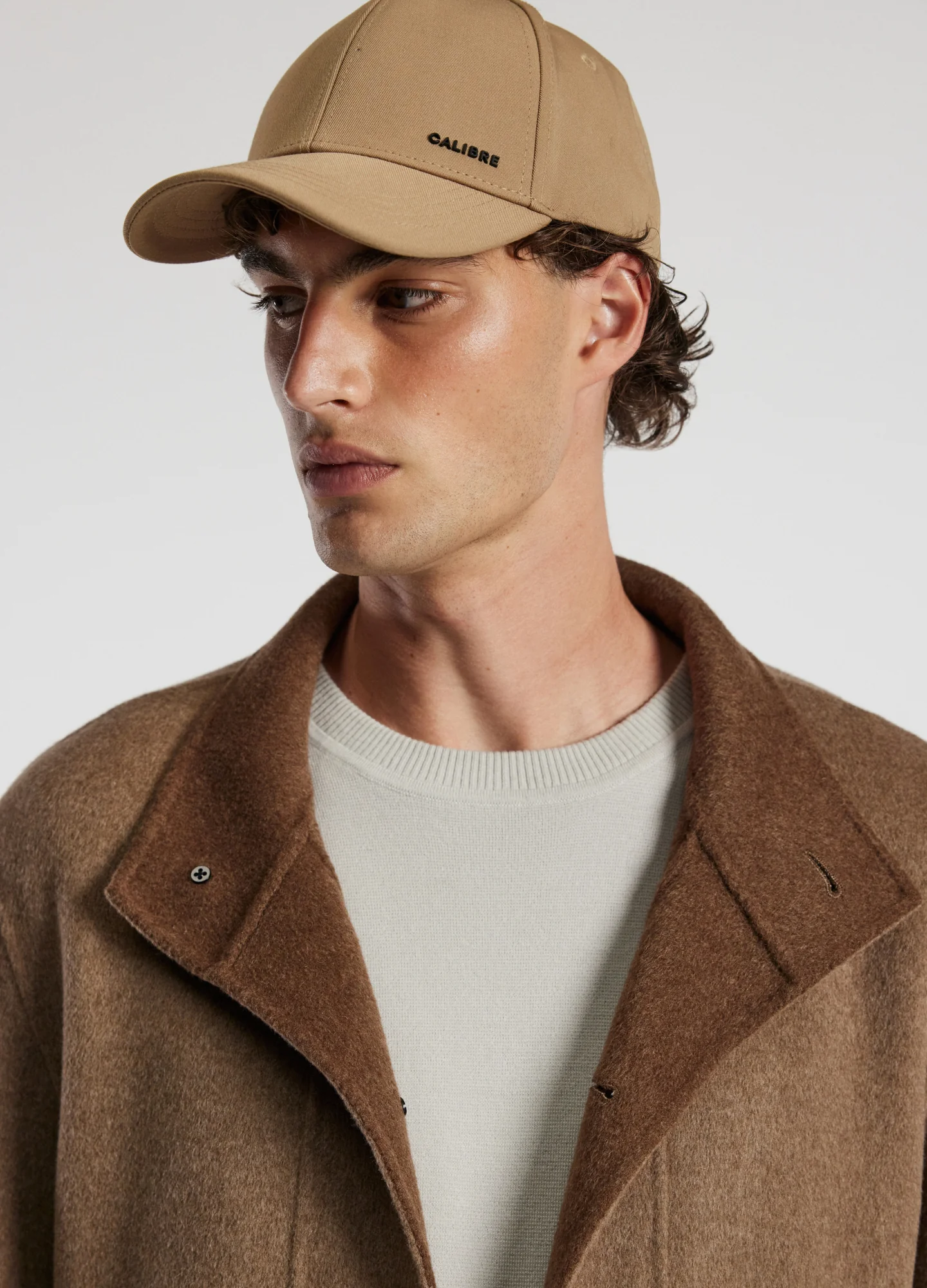 Double Face Funnel Neck Coat Beige Combo - Image 4