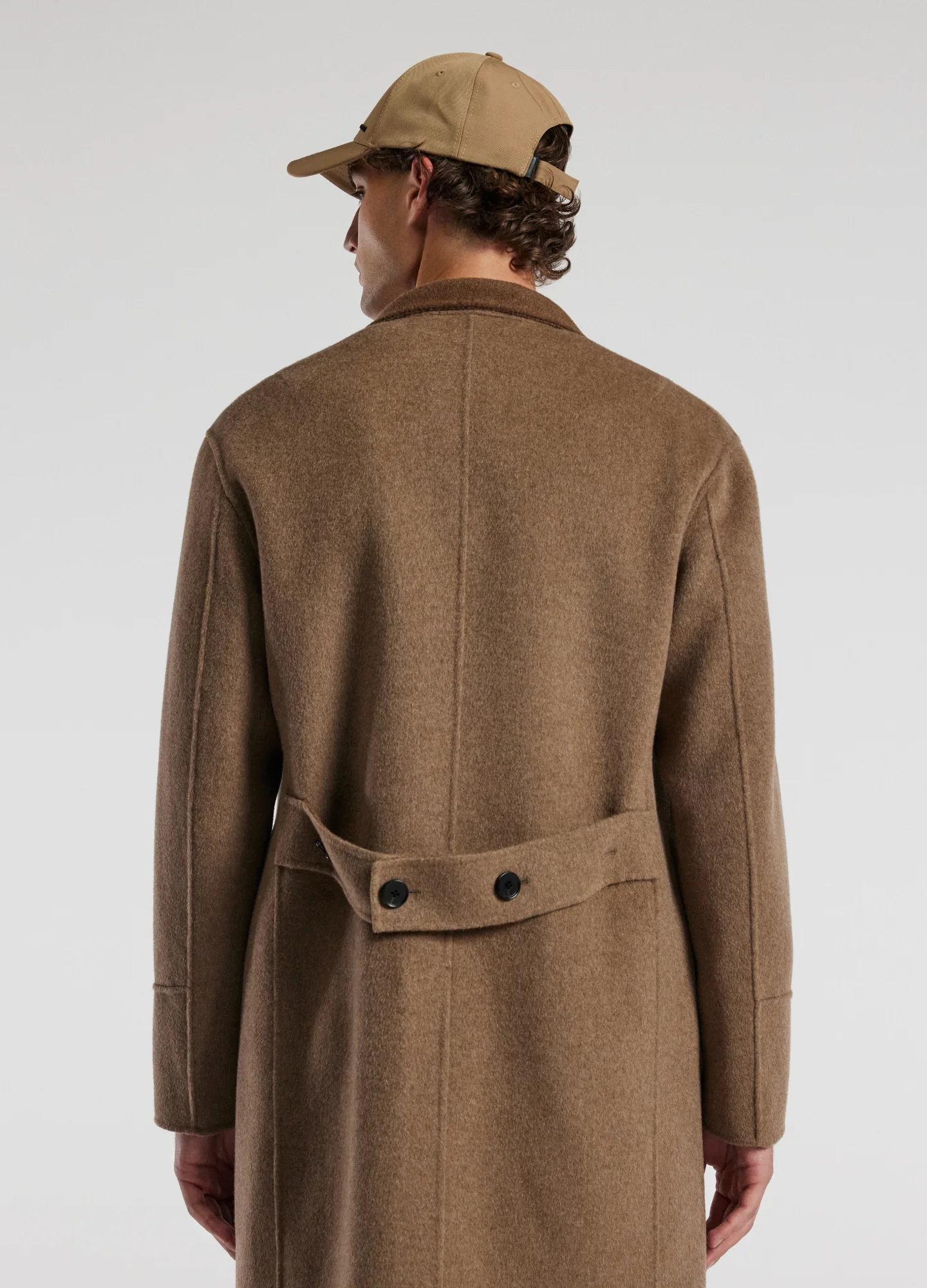 Double Face Funnel Neck Coat Beige Combo - Image 5