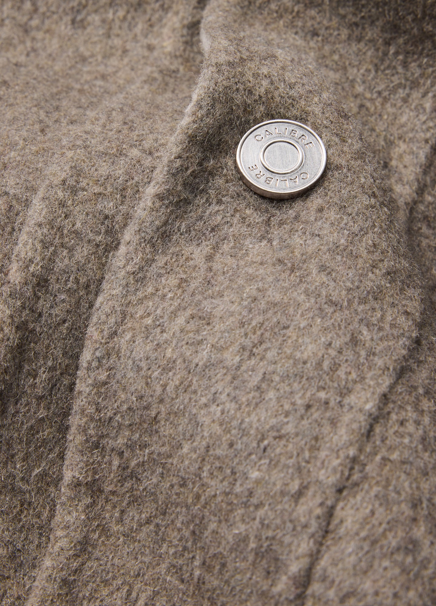 Double Faced Wool Shirt Jacket Sepia - Image 6