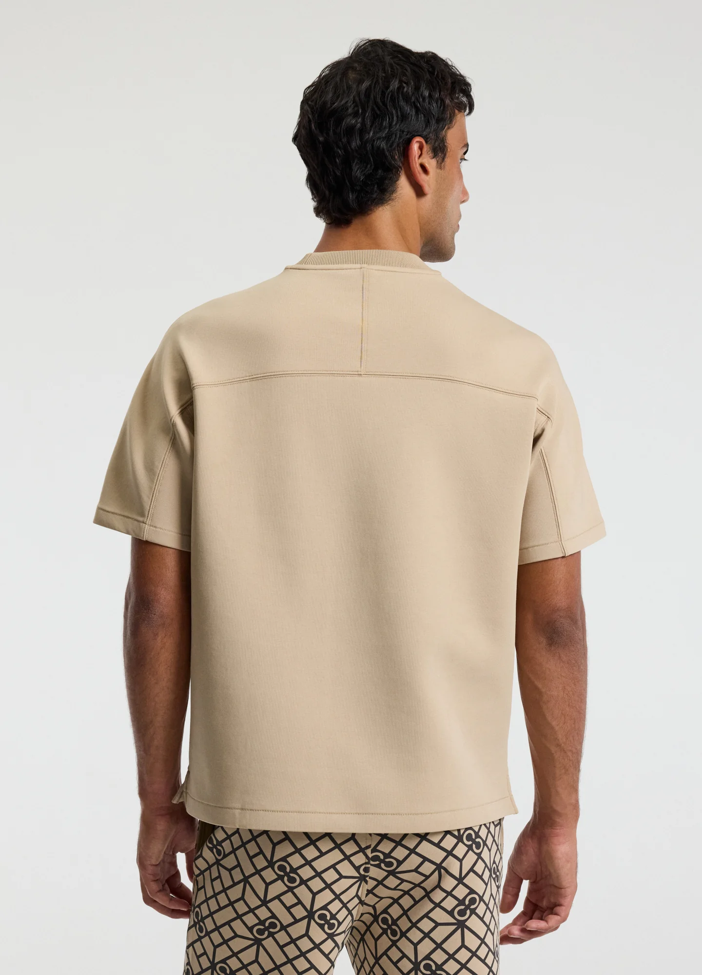 Embossed Logo Short Sleeve Sweat Top Dune - Image 5