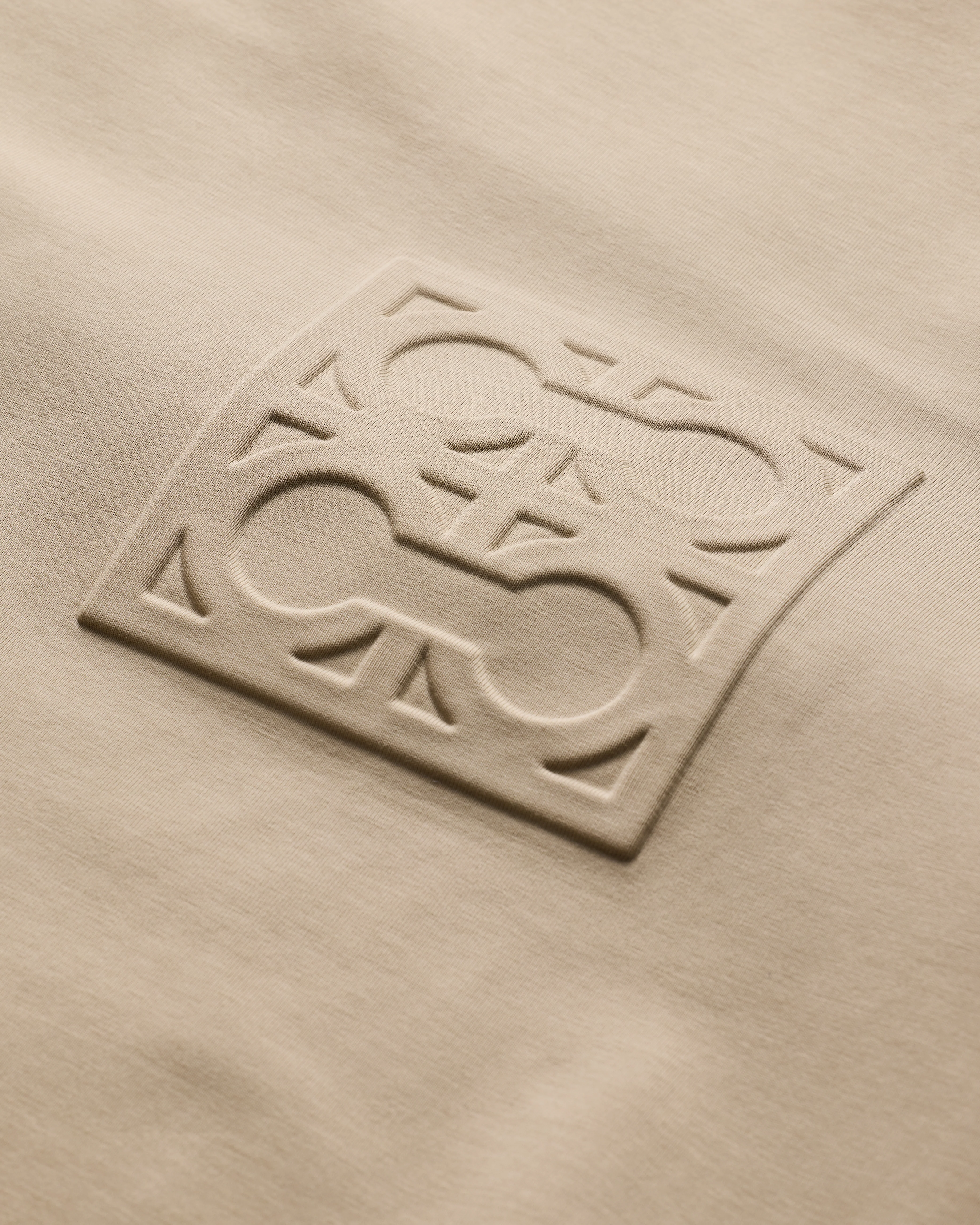 Embossed Logo Short Sleeve Sweat Top Dune - Image 6