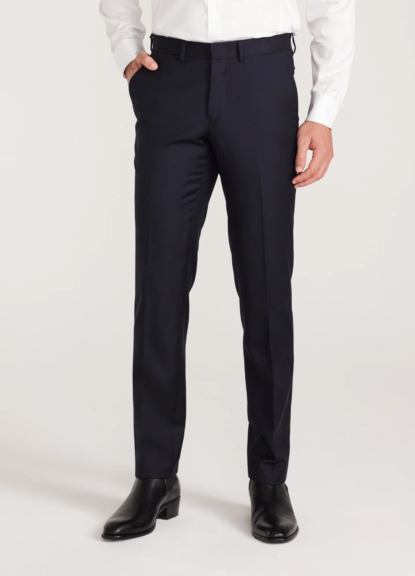 Extra Slim Wool Twill Pants Navy Dark - Image 3