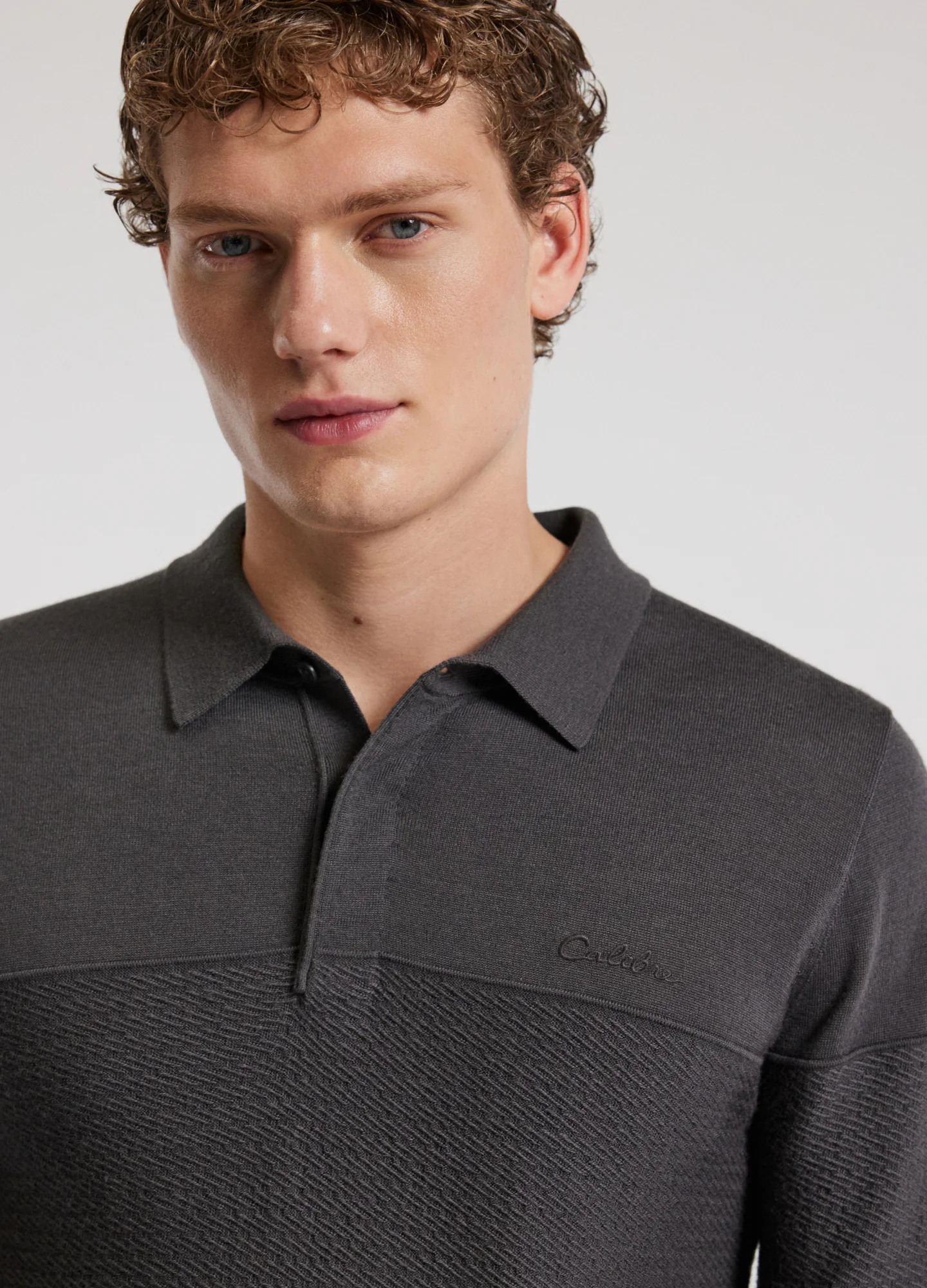 Fitted Rugby Sweater Steel Grey - Image 4