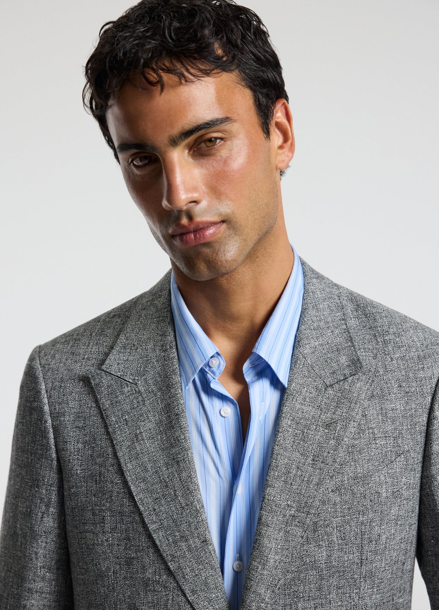 Fluid Stripe Shirt Pale Blue - Image 4