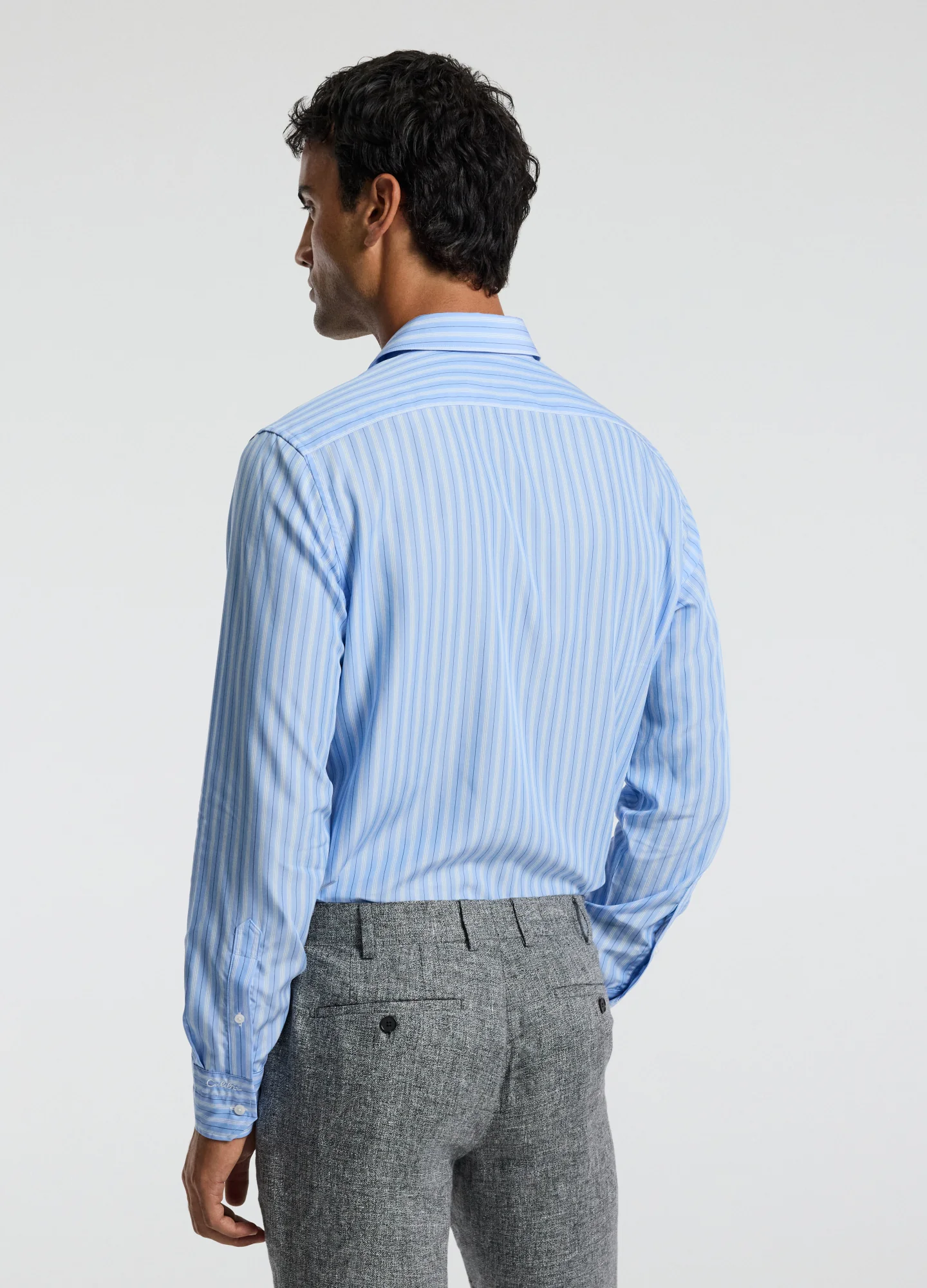 Fluid Stripe Shirt Pale Blue - Image 5