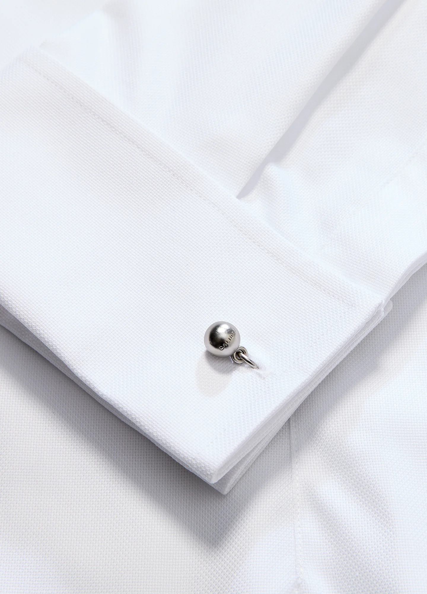 French Cuffed Textured Shirt White - Image 6