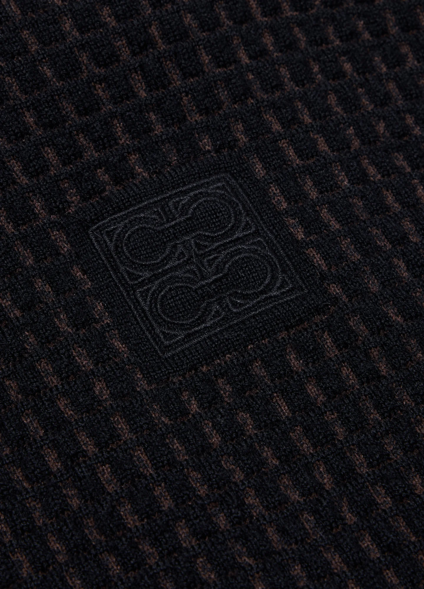 Geometric Jacquard Cardigan Chocolate - Image 6