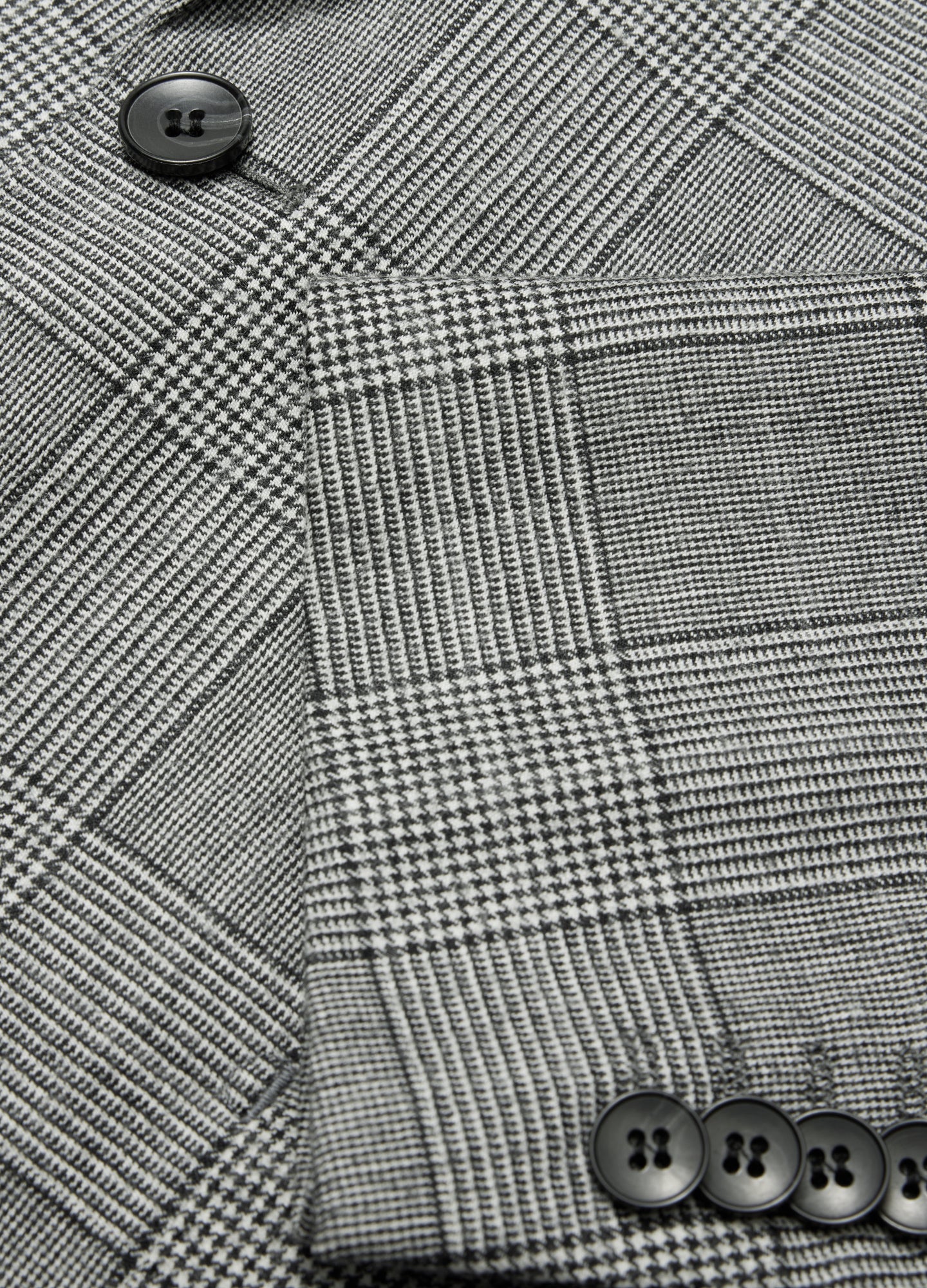 Glen Check Suit Jacket Grey - Image 6
