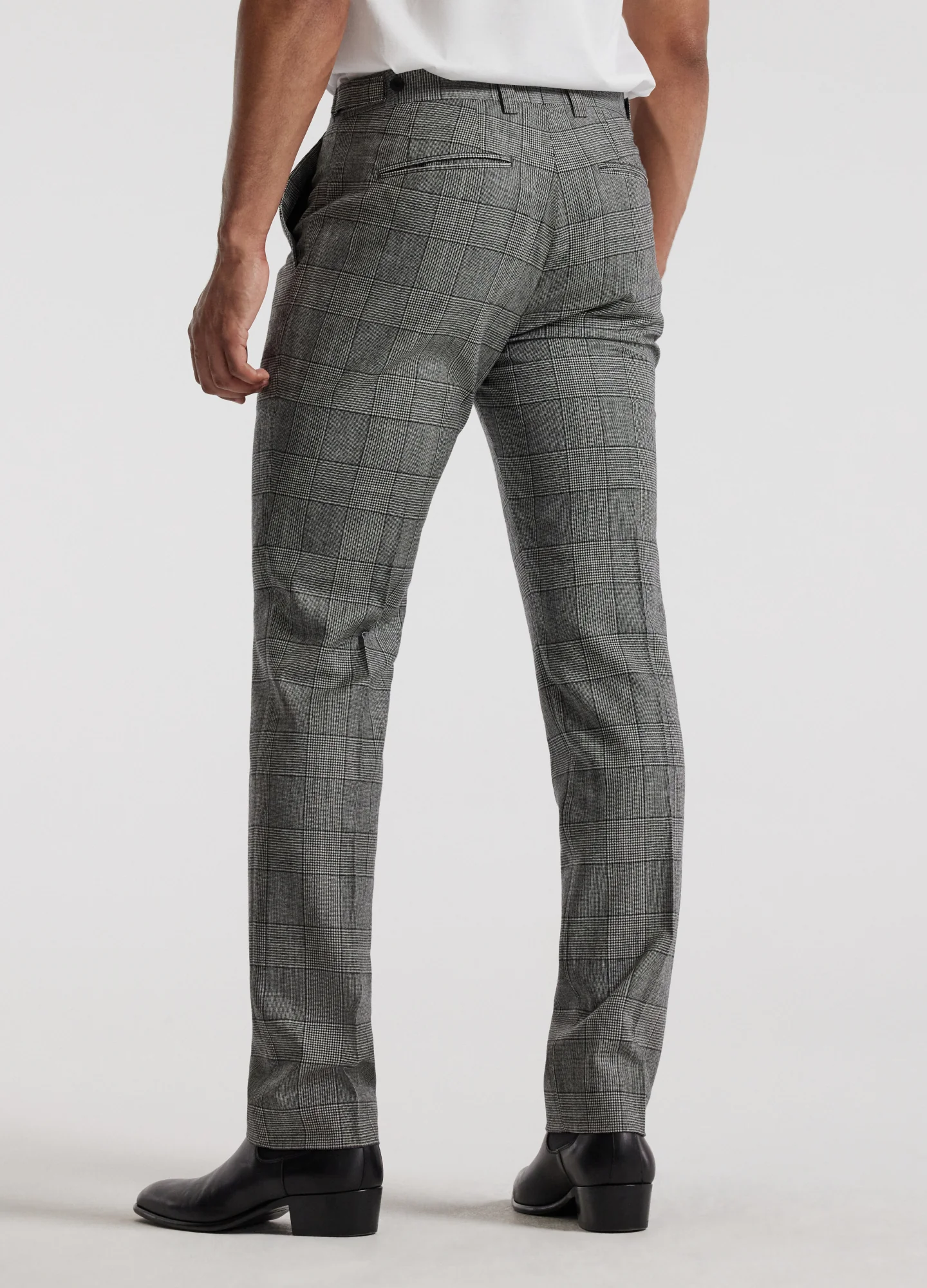 Glen Check Suit Pants Grey - Image 5