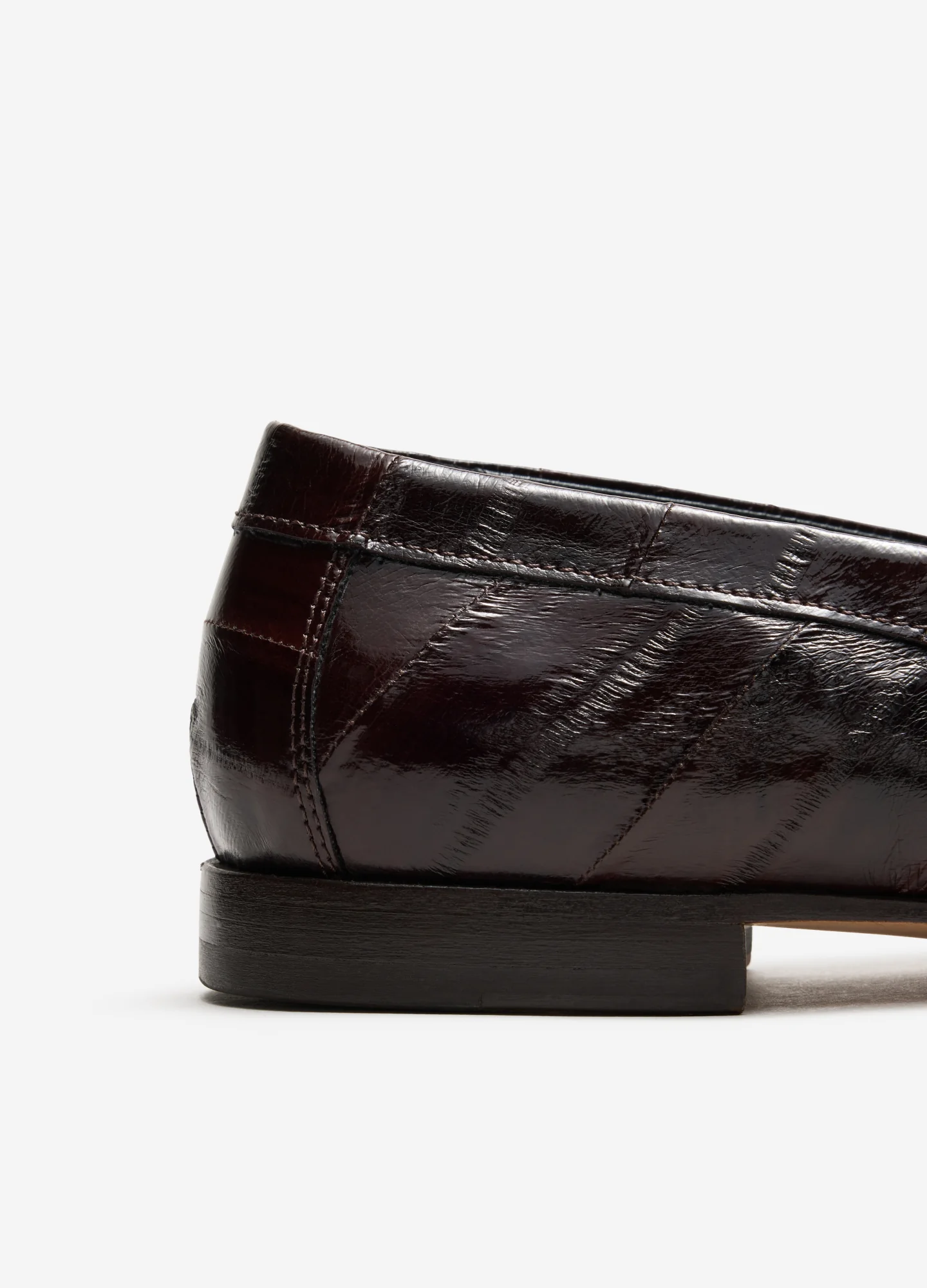 Handmade Eel Leather Loafer Burgundy - Image 3