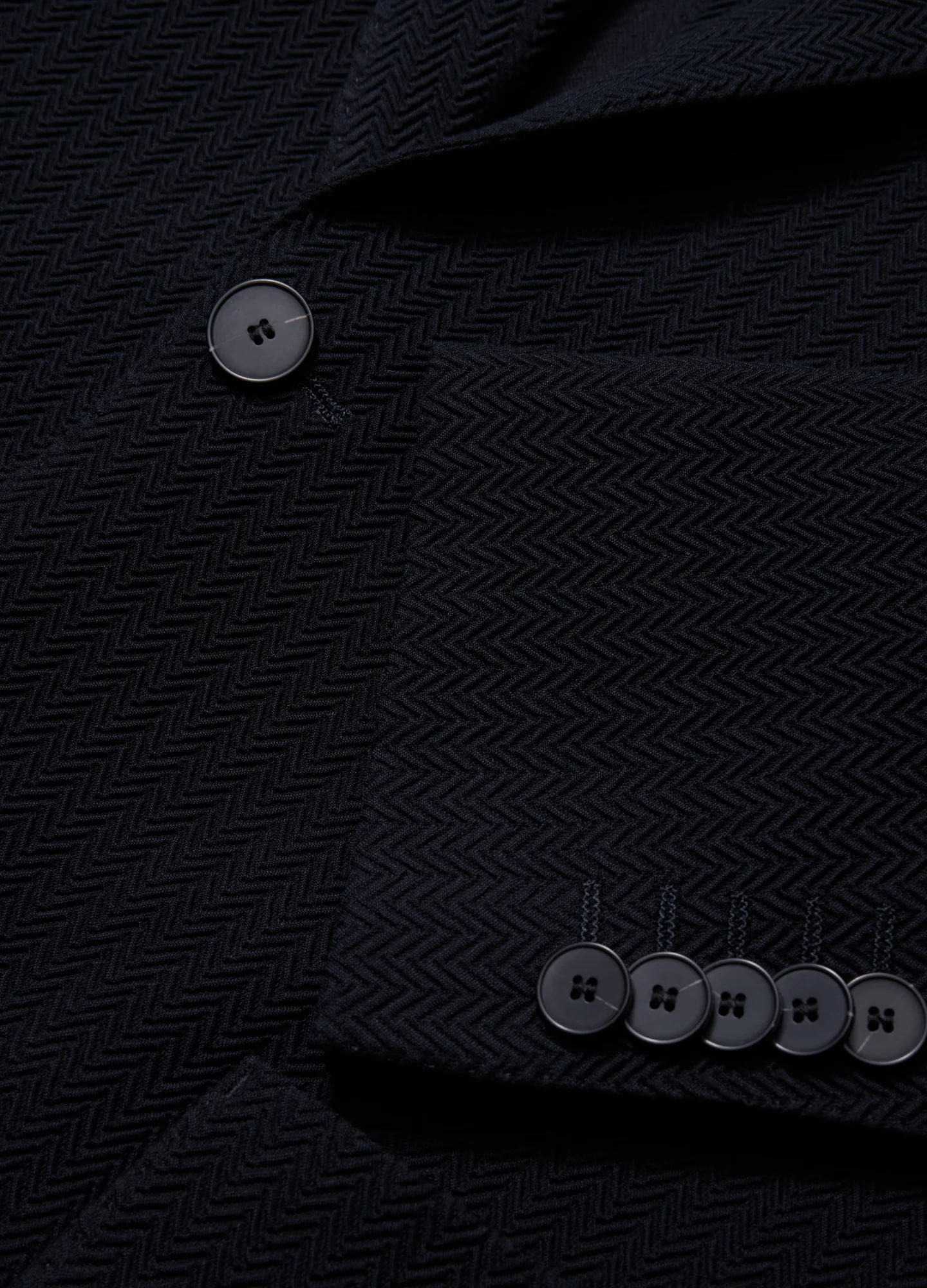 Herringbone Jacquard Blazer Navy - Image 6