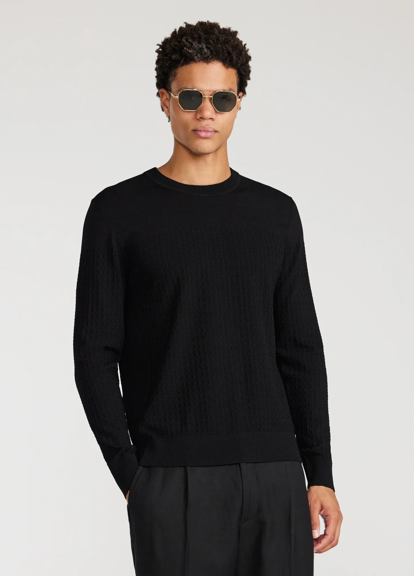 High Tech Crew Sweater Black - Image 3