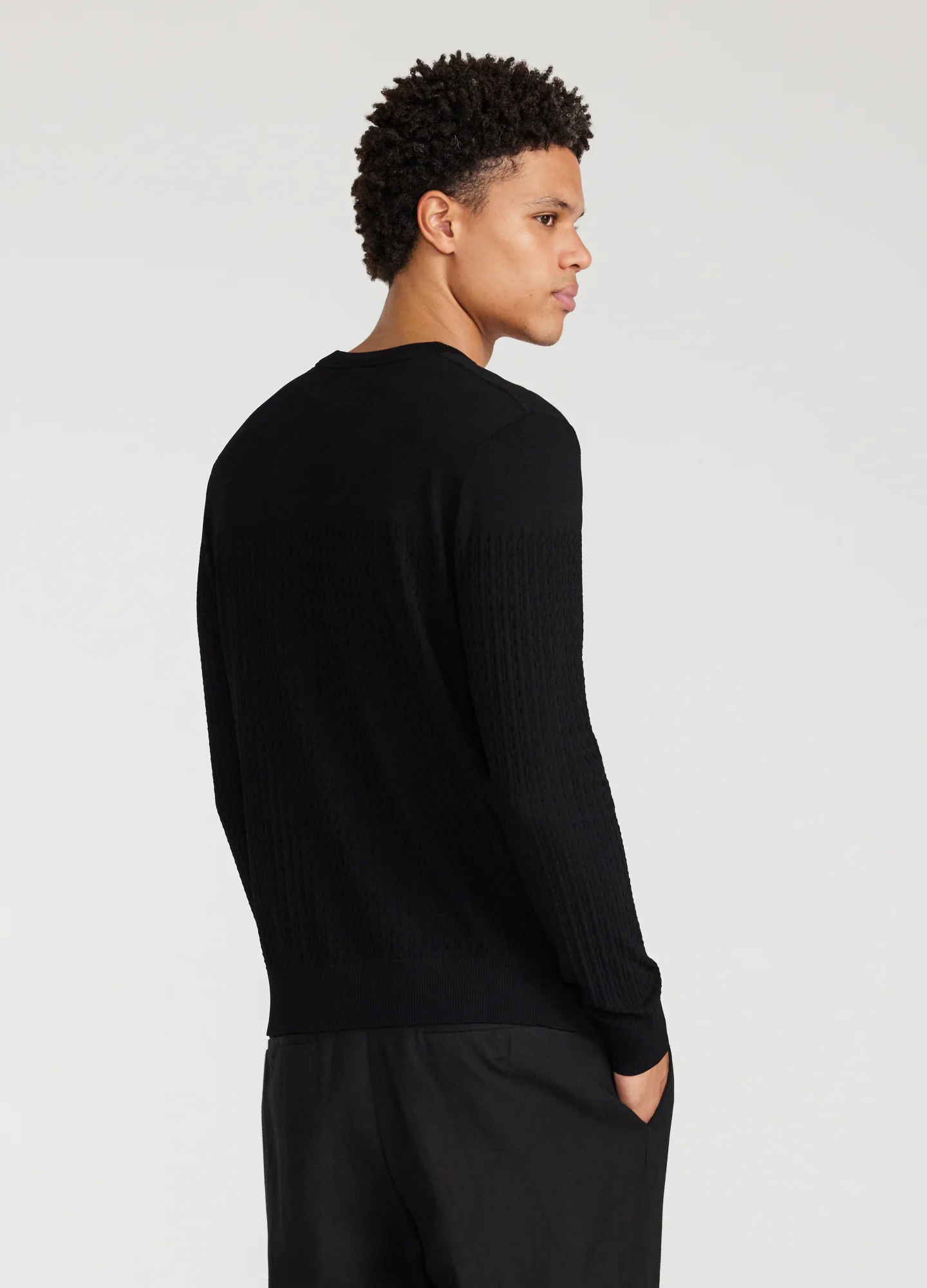 High Tech Crew Sweater Black - Image 5